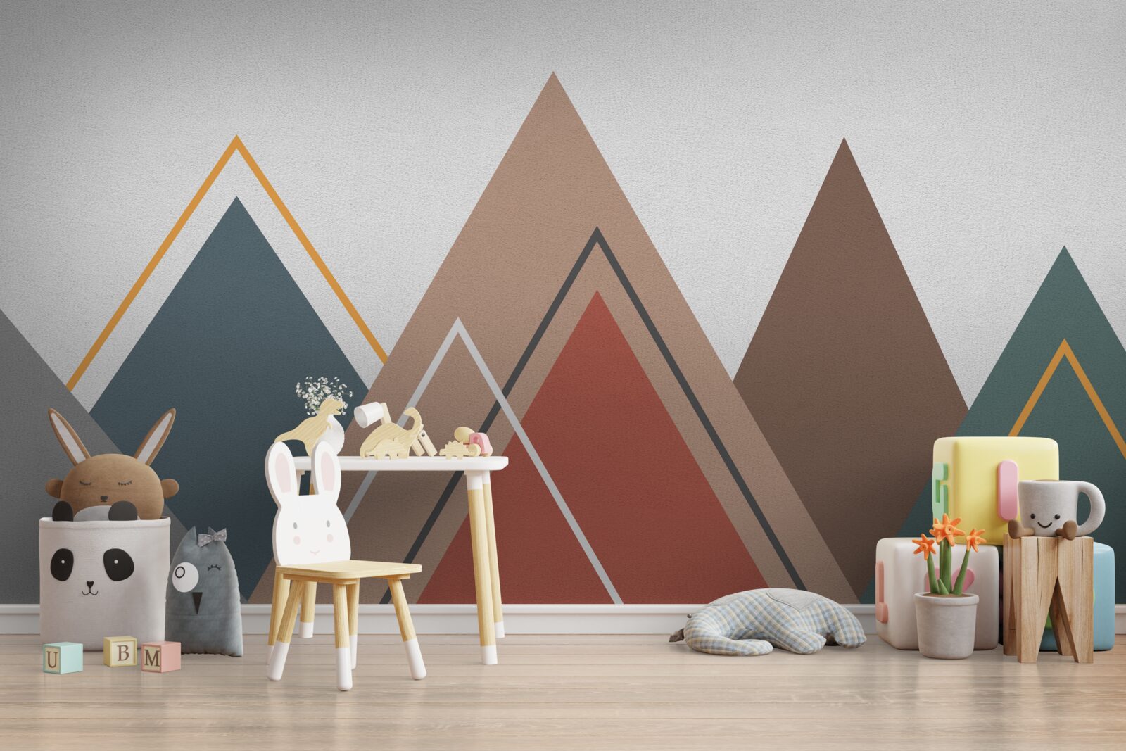 Fototapet munți în abstracție