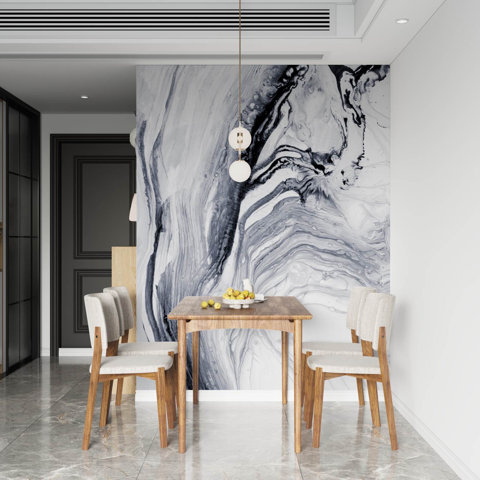 Fototapet valuri gri neclare