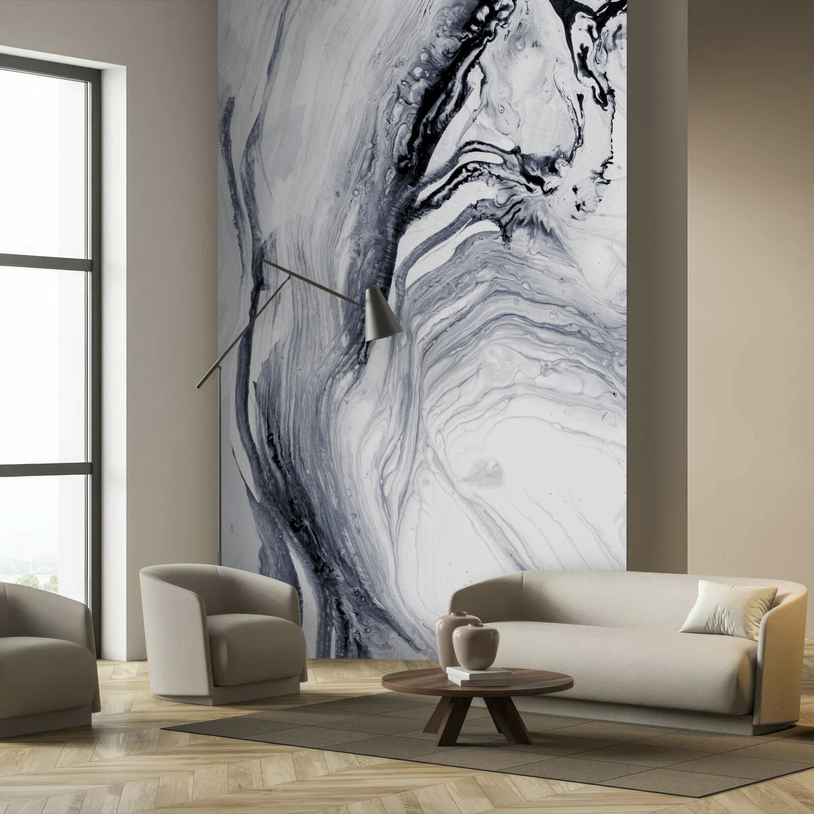 Fototapet valuri gri neclare