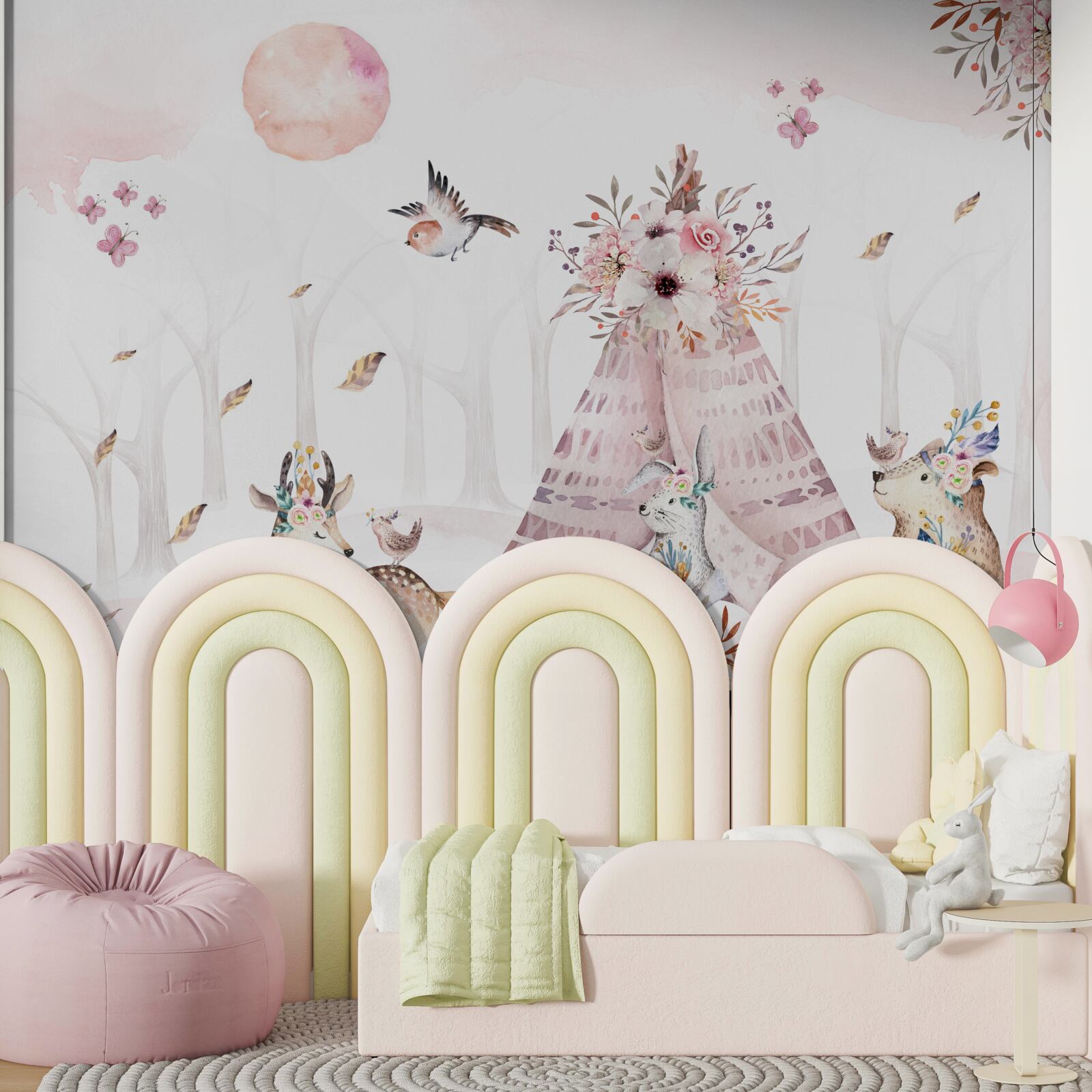 Fototapet erau animale care se odihneau lângă cort