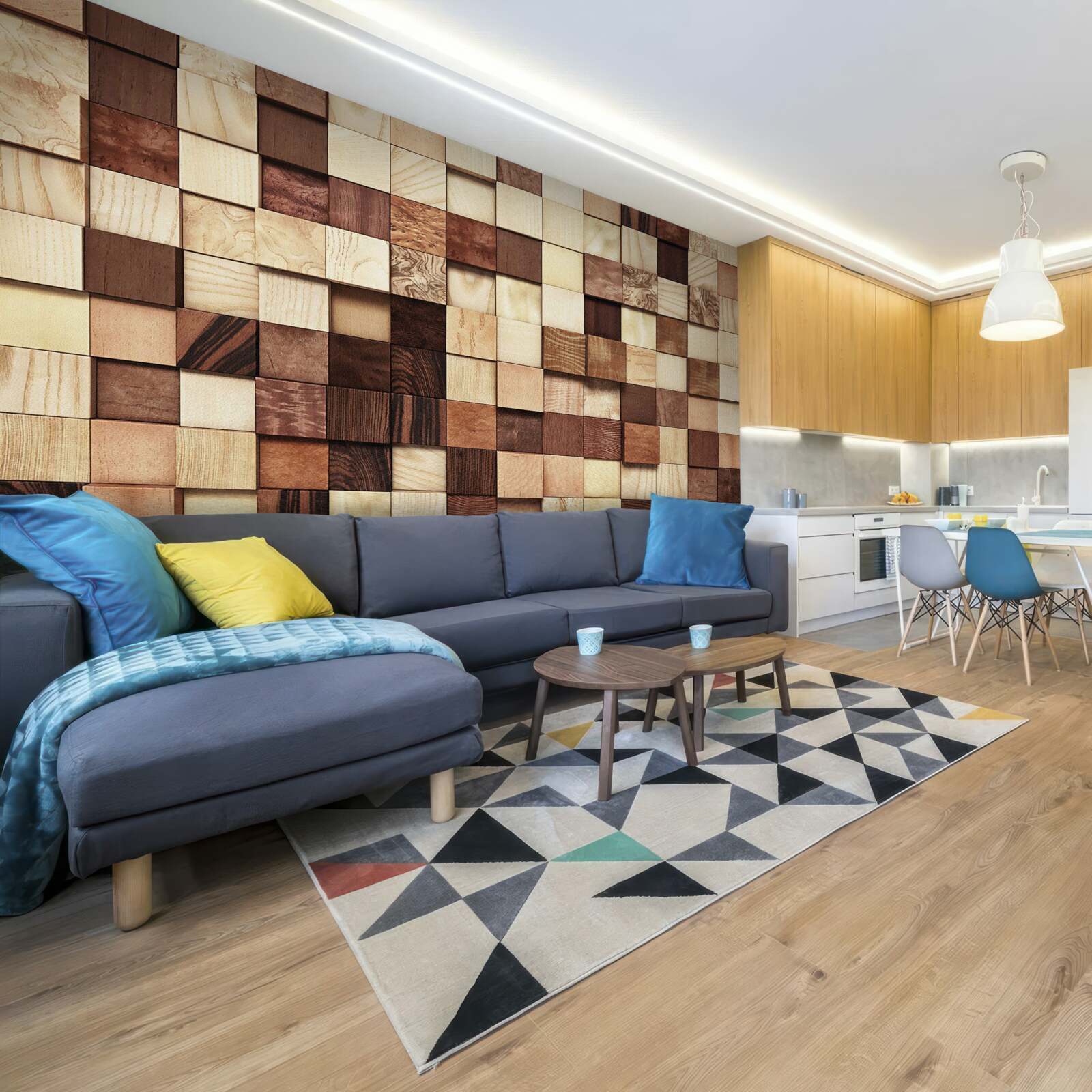 Fototapet pătrate mici în culori diferite