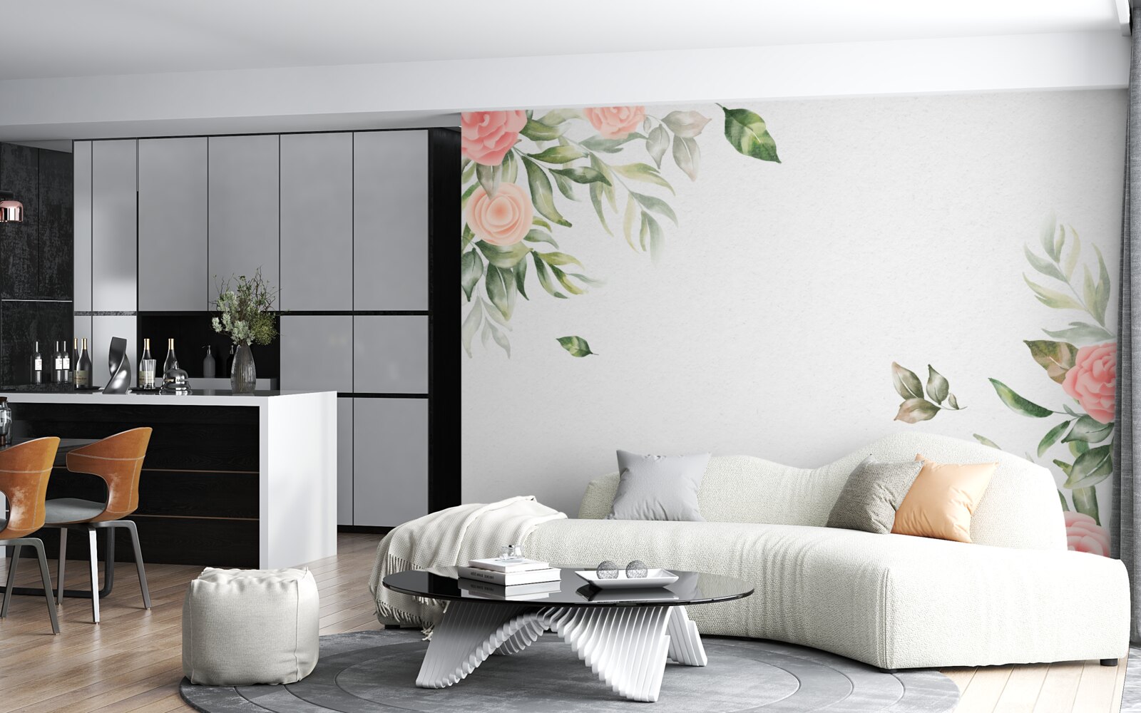 Fototapet fundal floral sofisticat