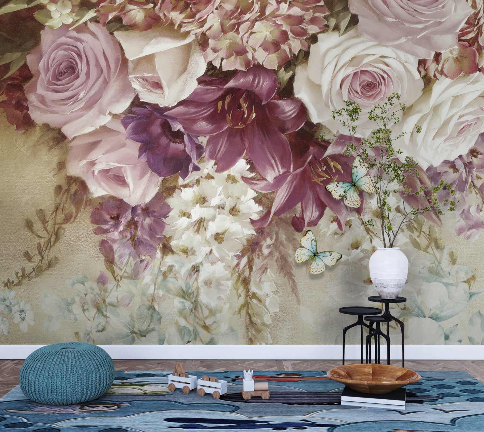 Fototapet aranjament floral în culori pastelate