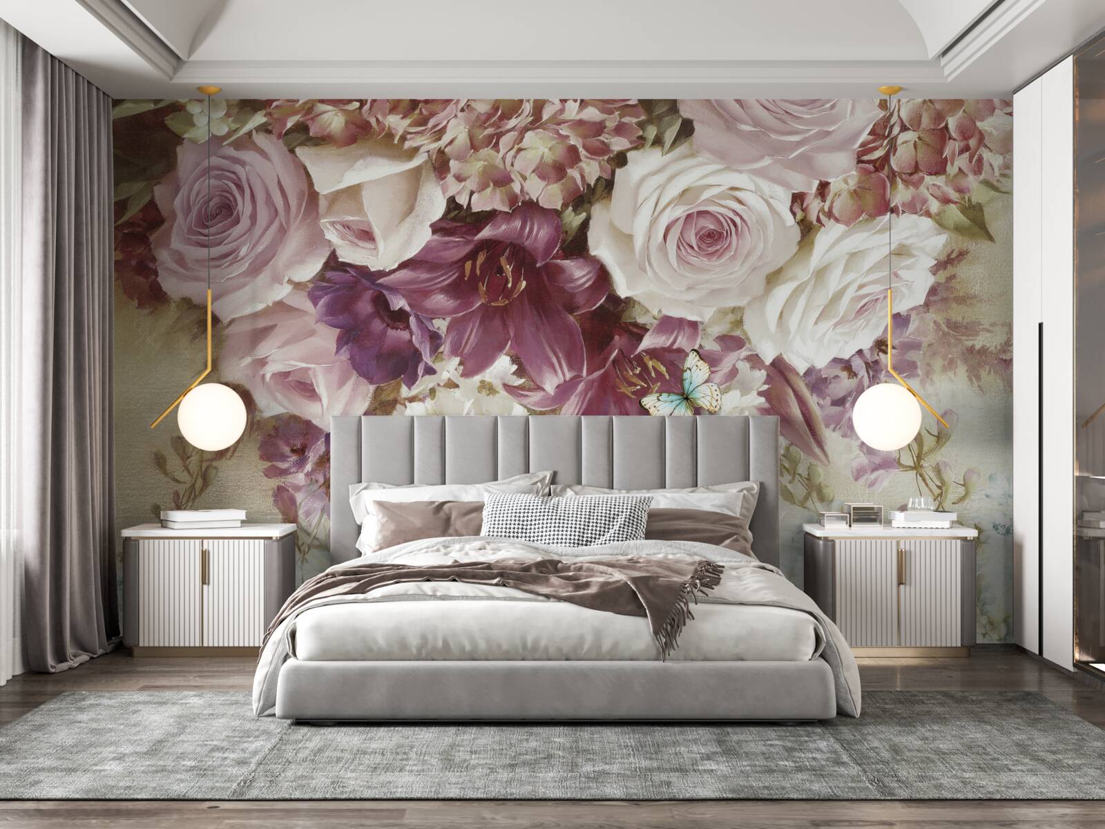 Fototapet aranjament floral în culori pastelate