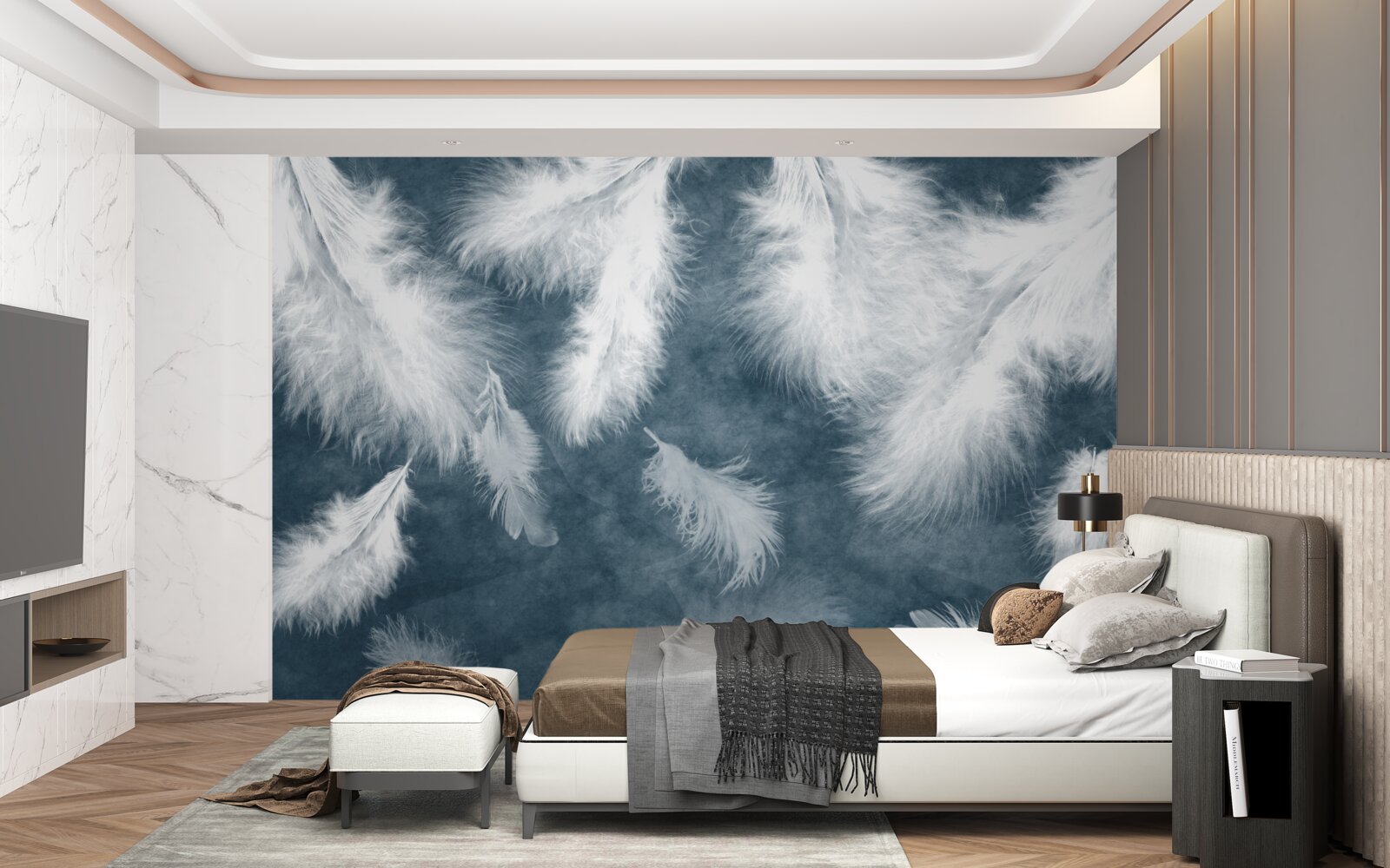 Fototapet penele albe ca zăpada