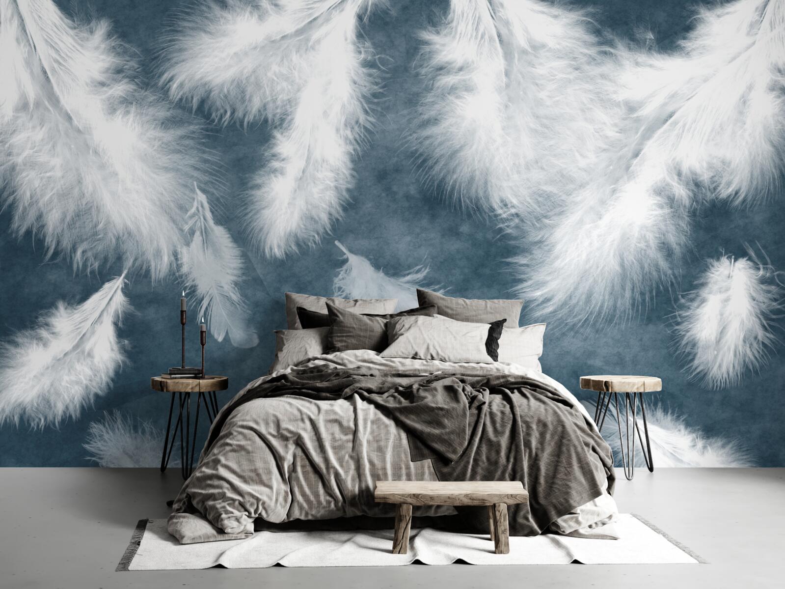 Fototapet penele albe ca zăpada