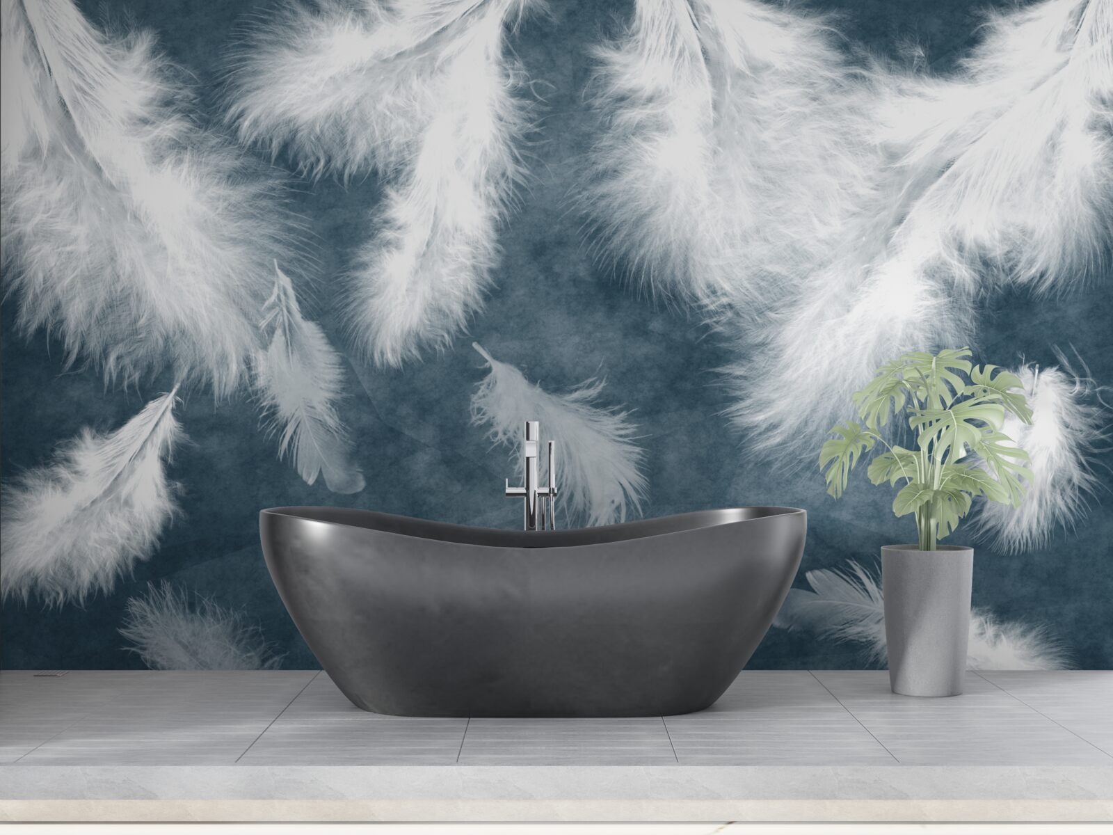 Fototapet penele albe ca zăpada