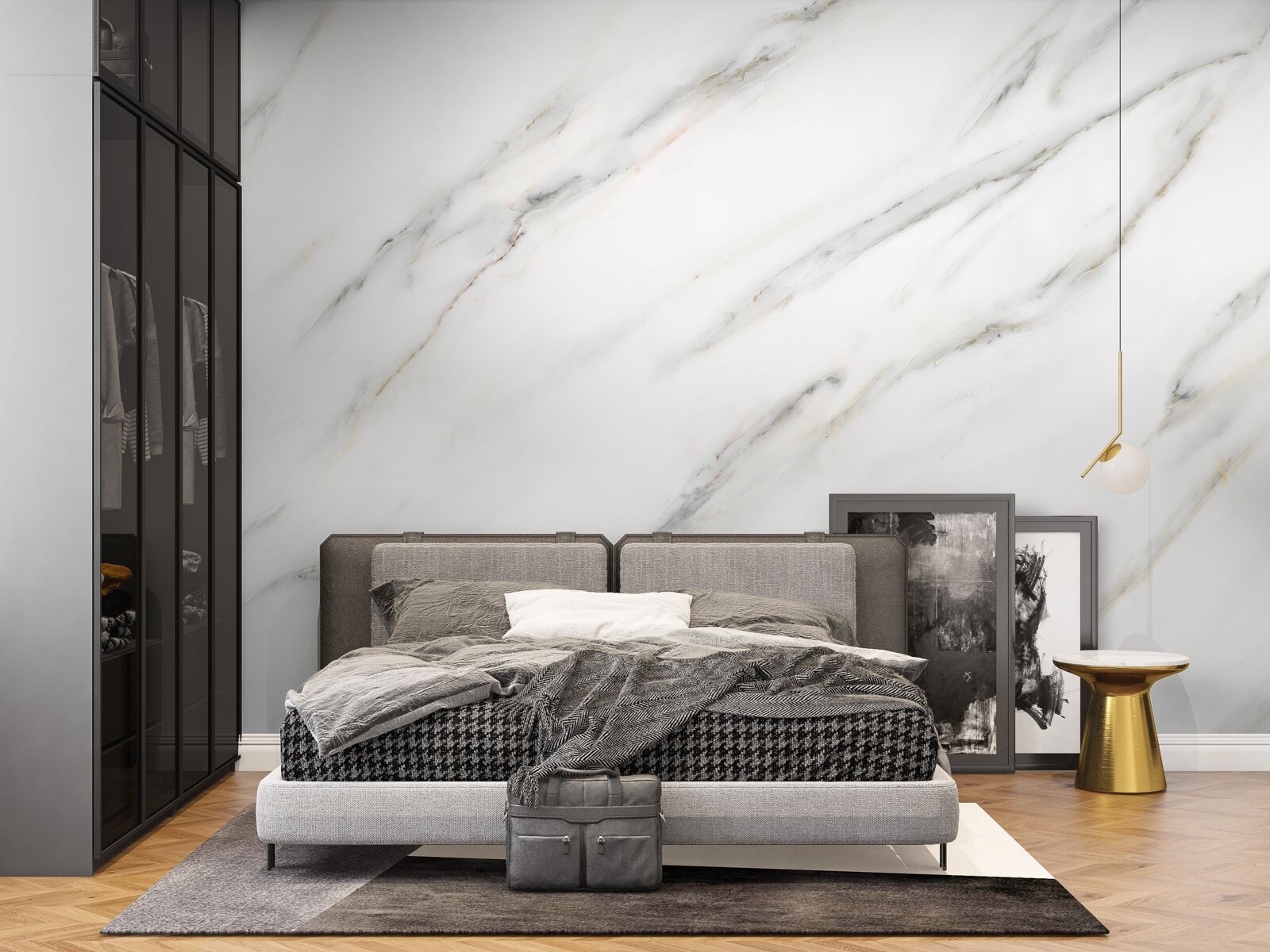 Fototapet fundal cu model de marmură albă și gri