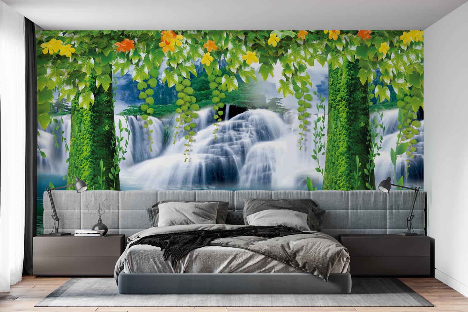 Fototapet frumoase cascade în trepte