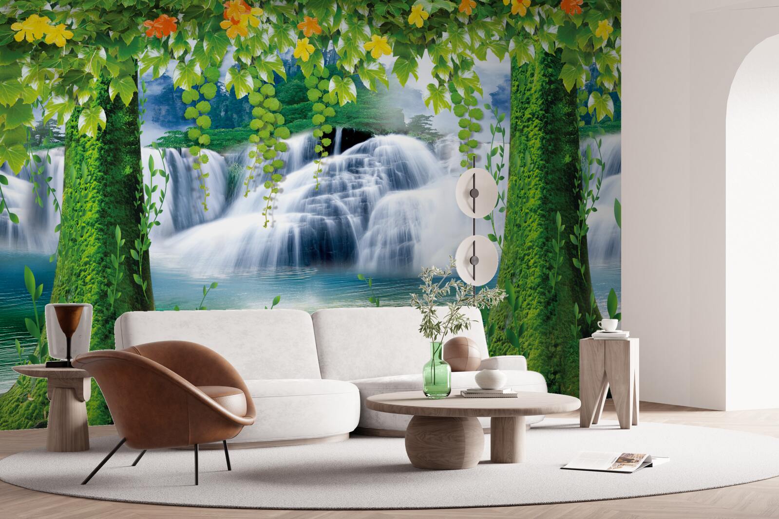 Fototapet frumoase cascade în trepte