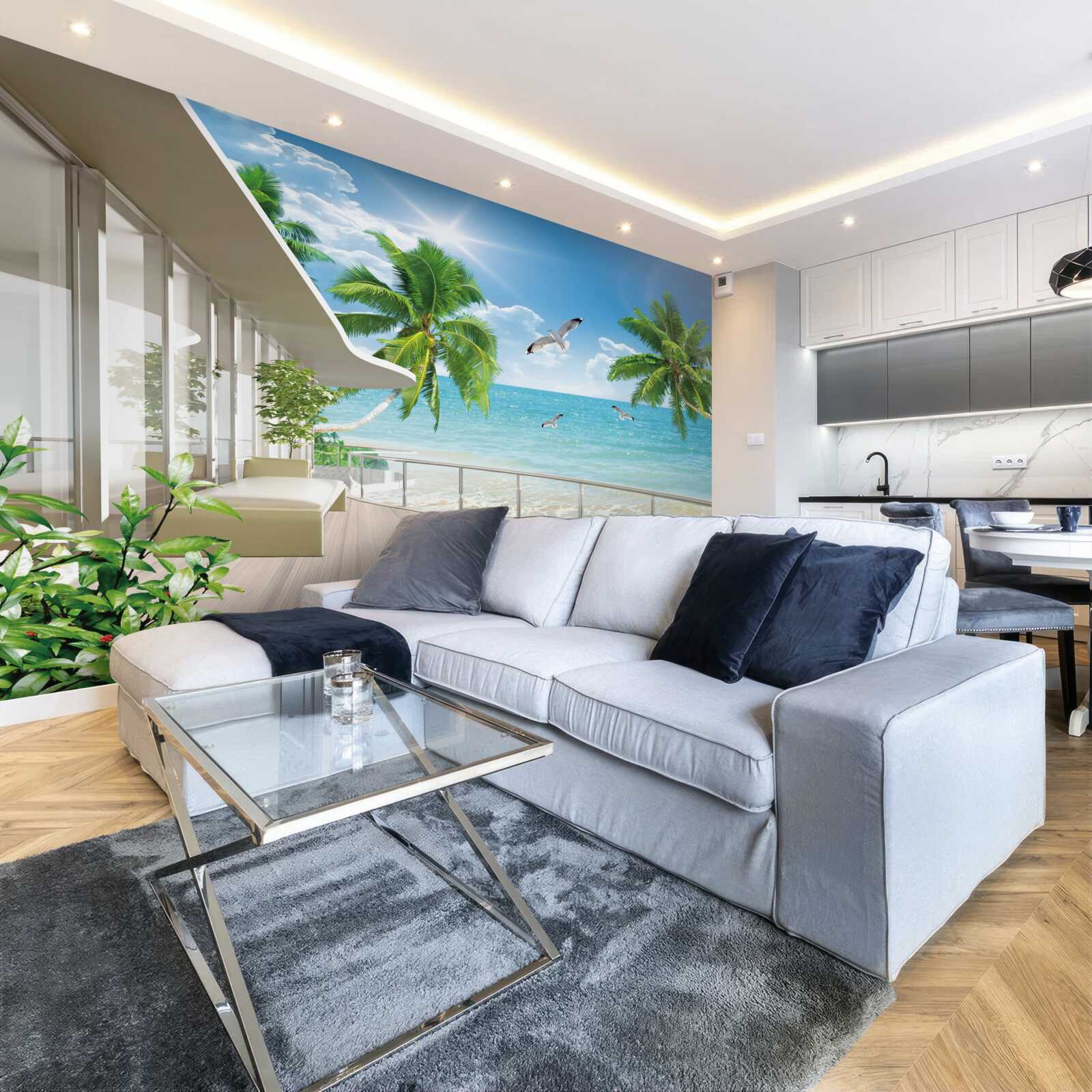 Fototapet vilă de lux lângă mare