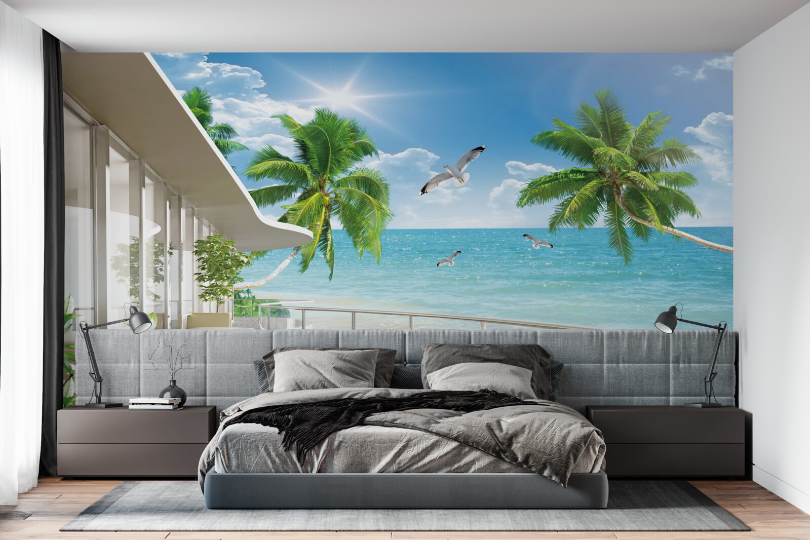 Fototapet vilă de lux lângă mare