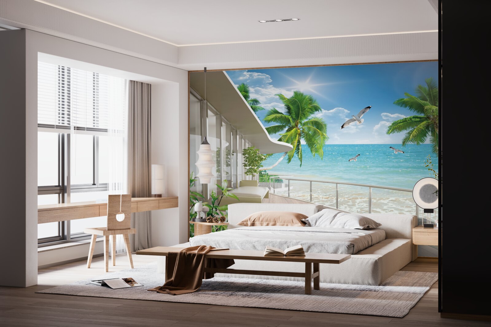 Fototapet vilă de lux lângă mare