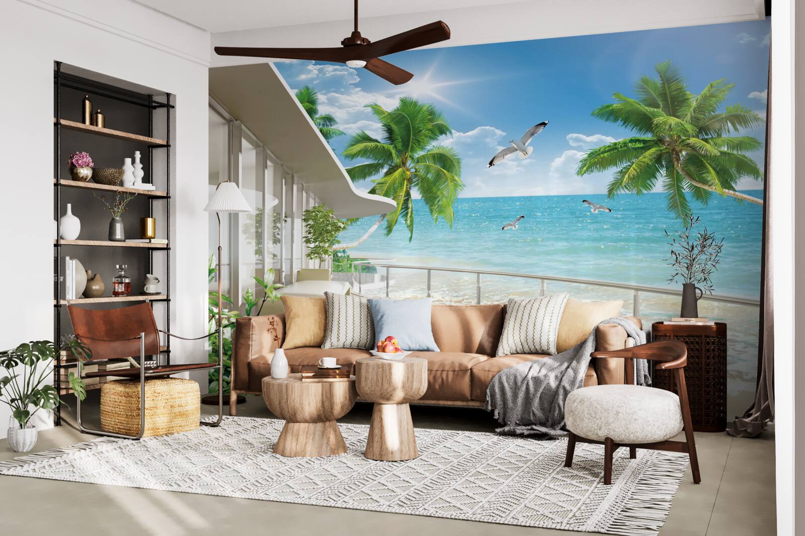 Fototapet vilă de lux lângă mare