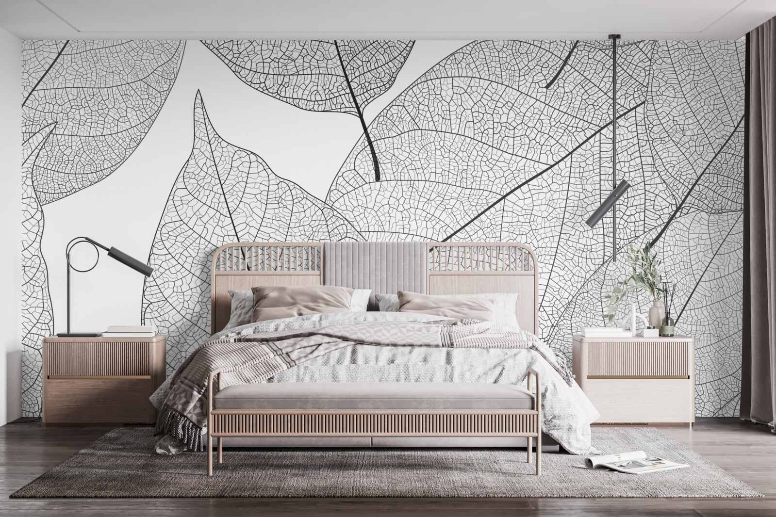 Fototapet frunze mari transparente