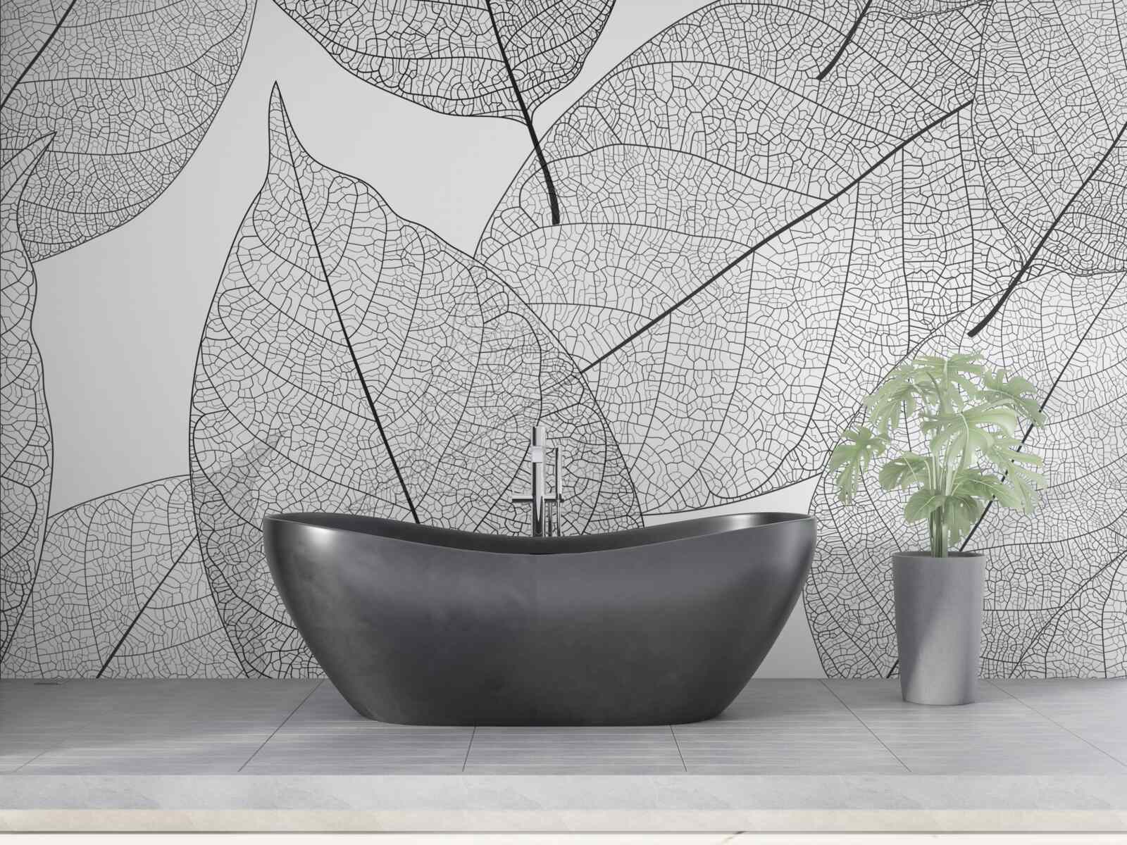 Fototapet frunze mari transparente