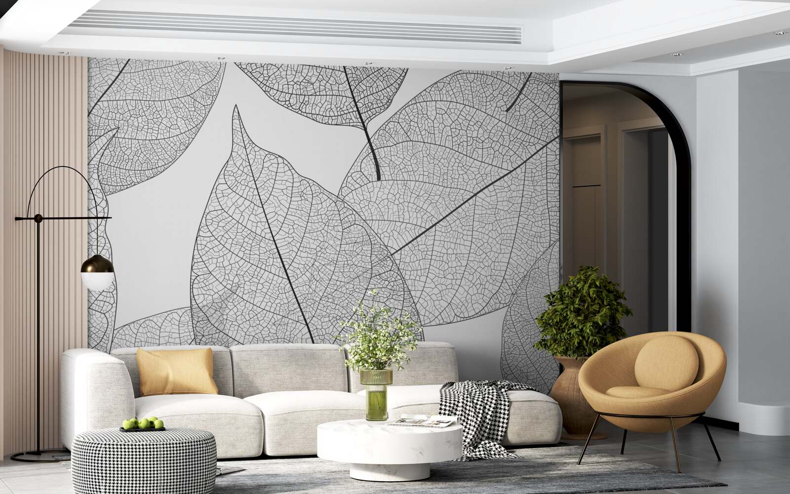 Fototapet frunze mari transparente