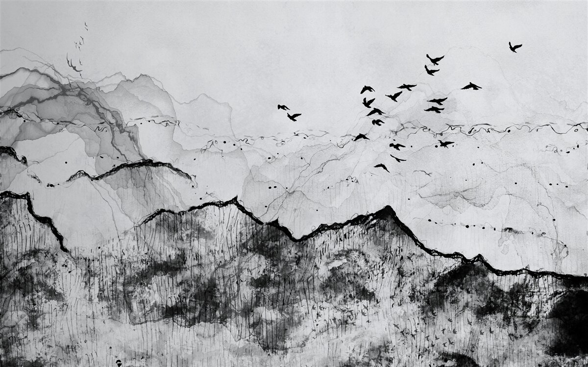 Fototapet scris cu cerneală în stil vintage