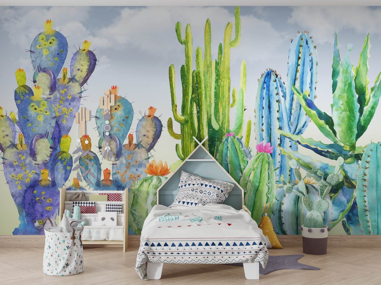 Fototapet cactuși mari în diferite culori