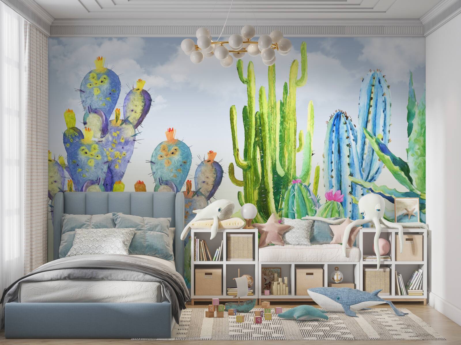 Fototapet cactuși mari în diferite culori