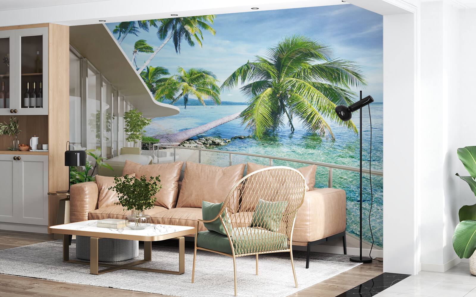 Fototapet casă în apropiere de coastă