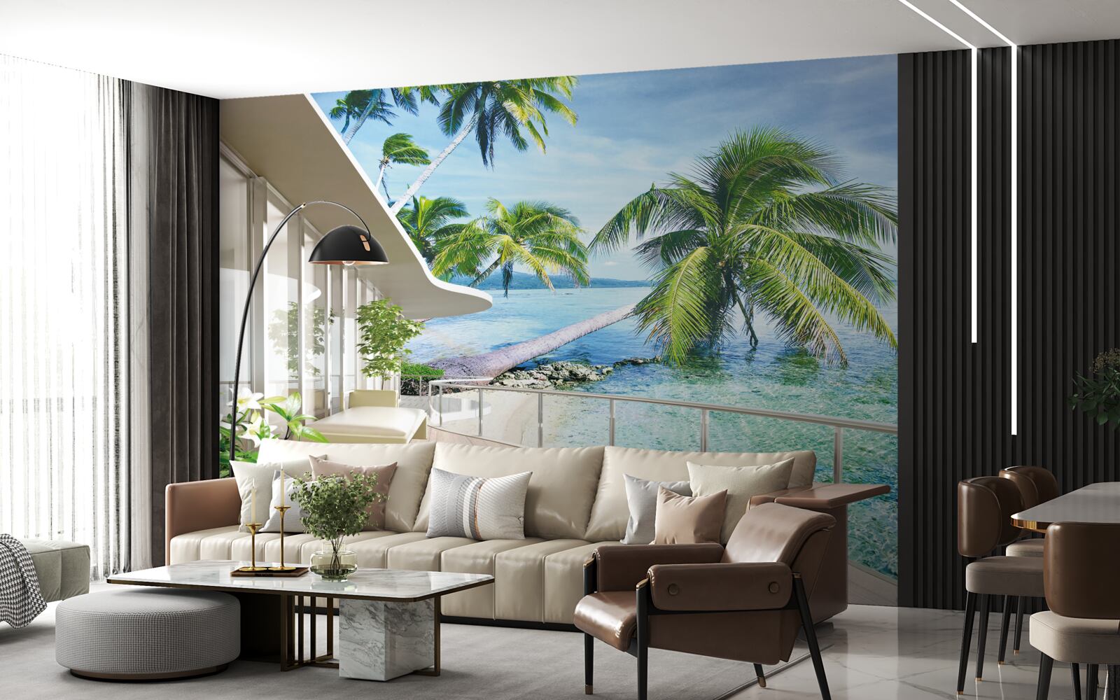 Fototapet casă în apropiere de coastă