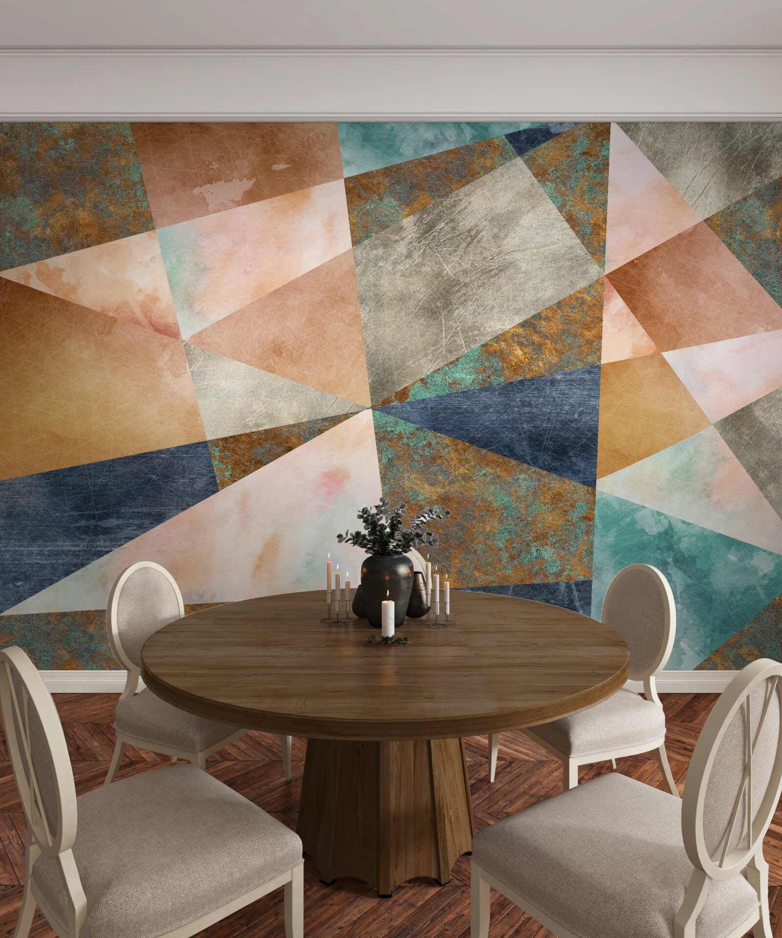 Fototapet forme geometrice în culori diferite