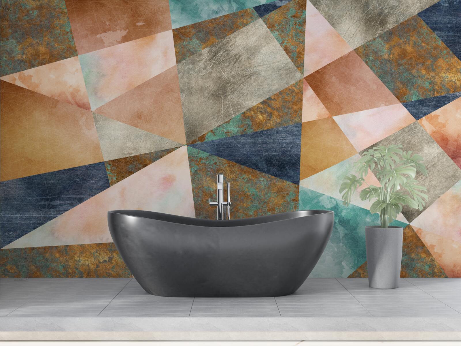 Fototapet forme geometrice în culori diferite