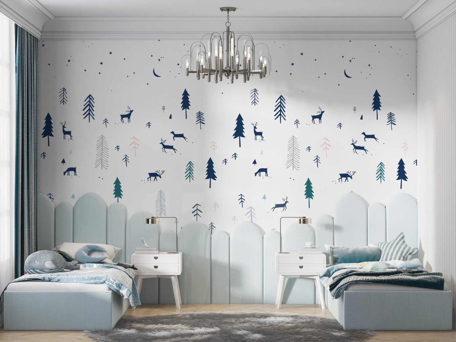 Fototapet Tapet pentru copii într-un stil minimalist