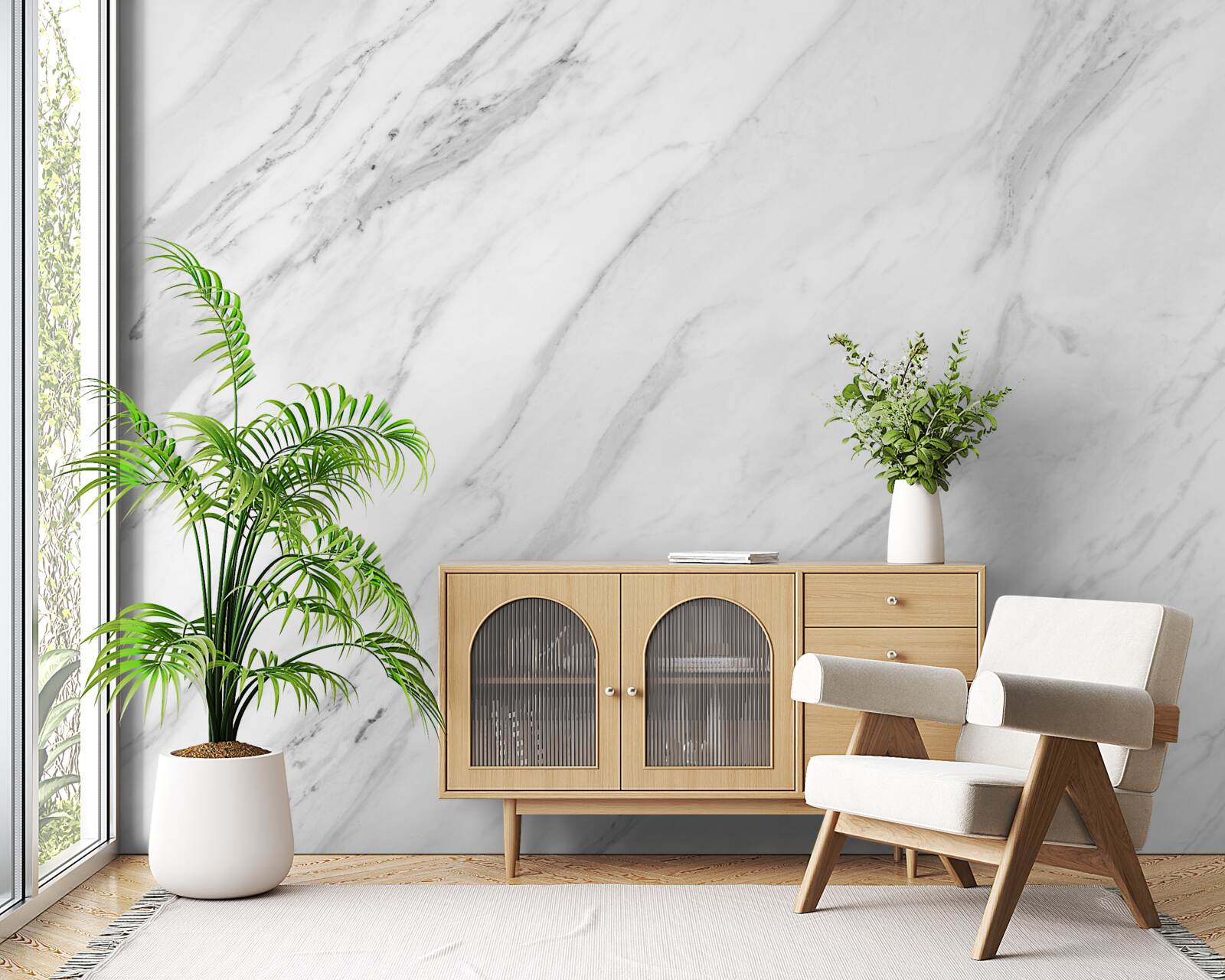 Fototapet gri alb marmură