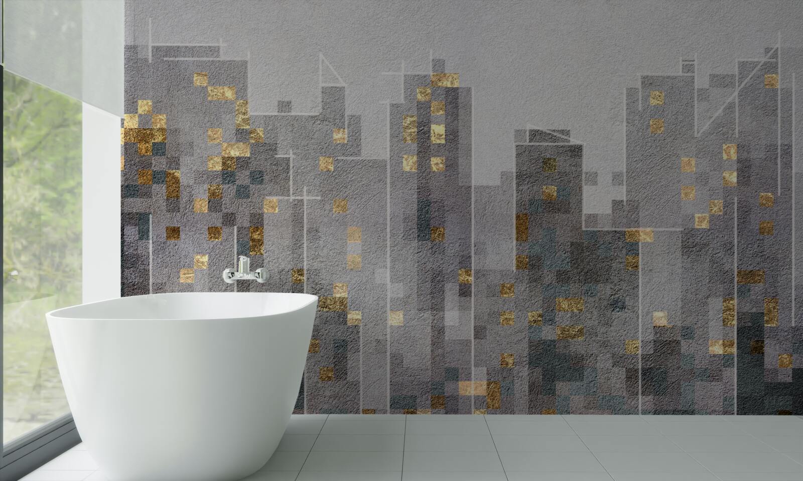 Fototapet contururi de zgârie-nori