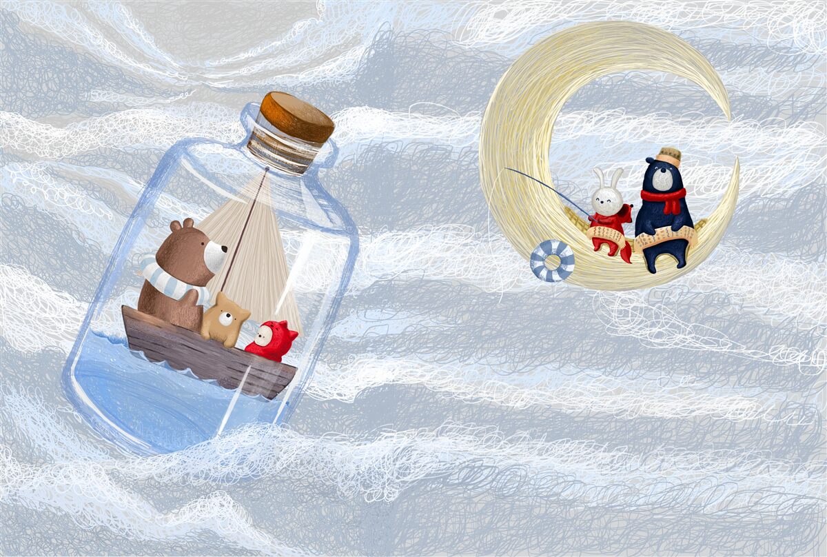 Fototapet animale lunare și de sticlă