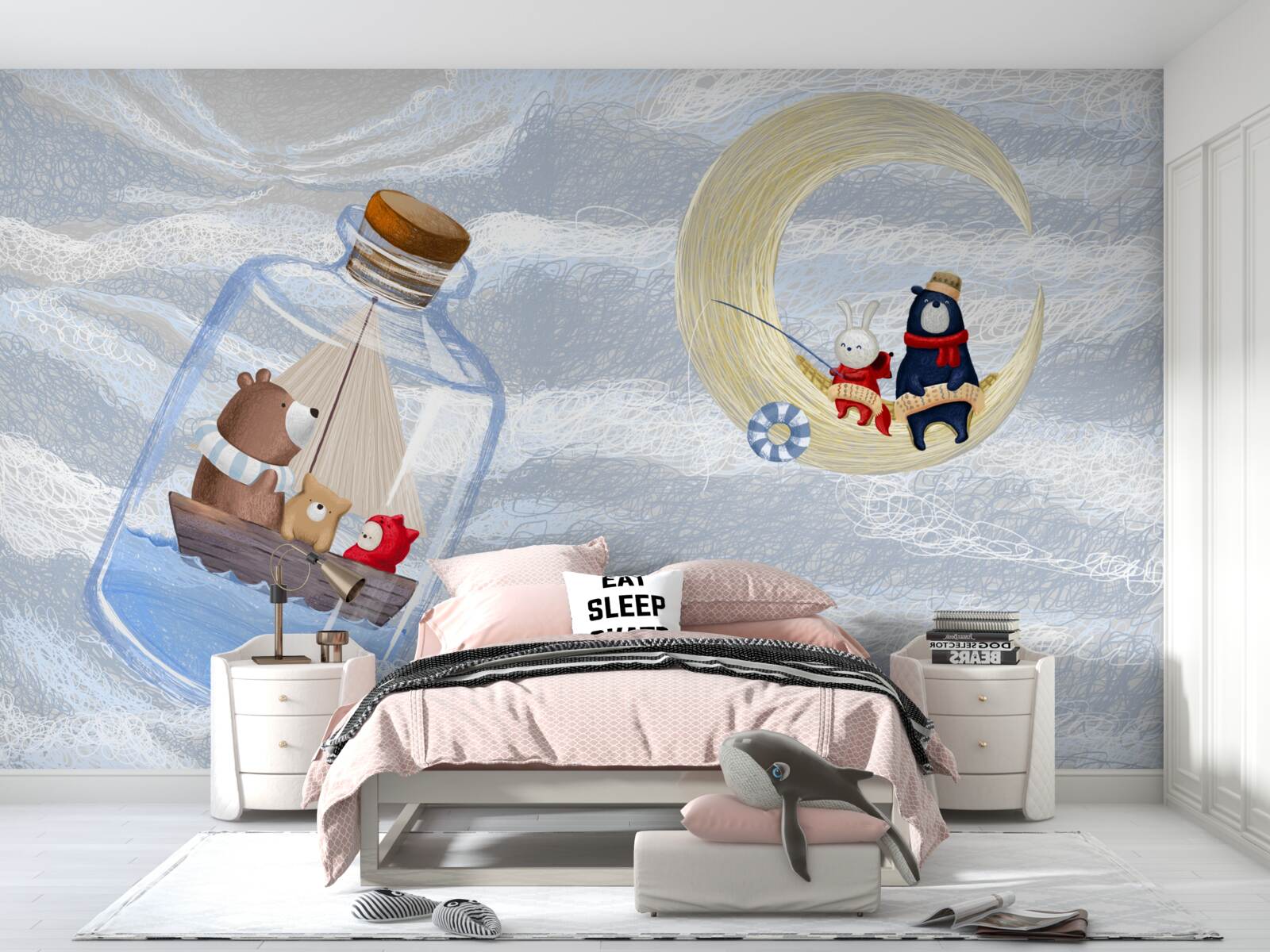 Fototapet animale lunare și de sticlă