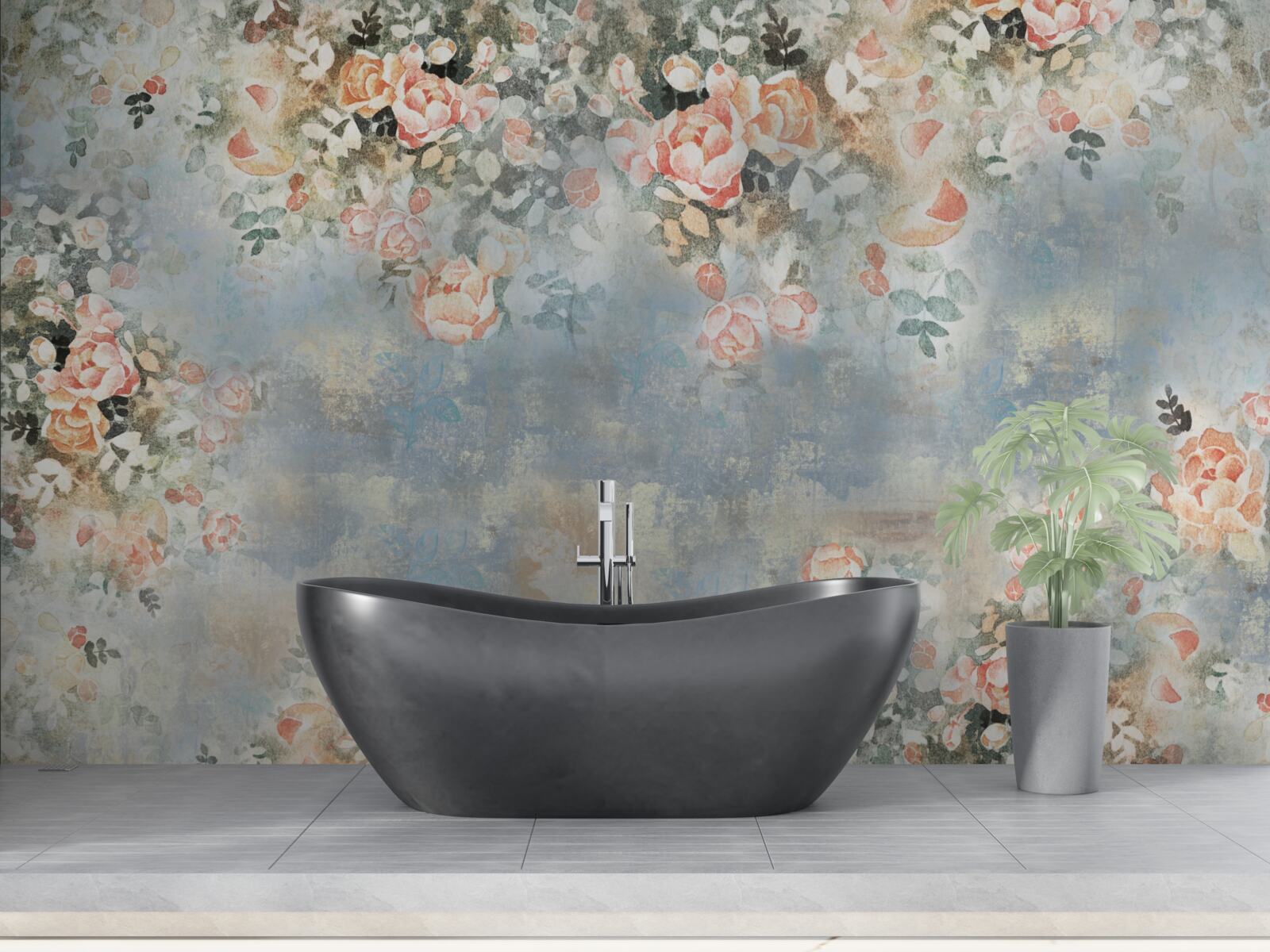 Fototapet fundal floral pentru lenjerie de pat