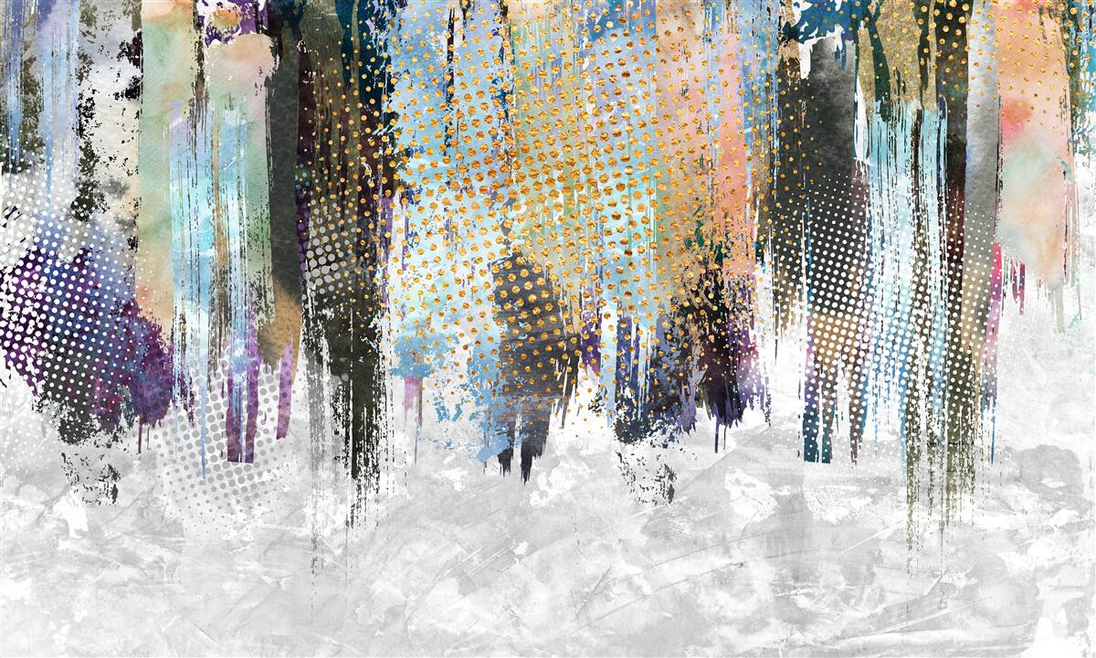 Fototapet design interior decorativ într-un stil pitoresc