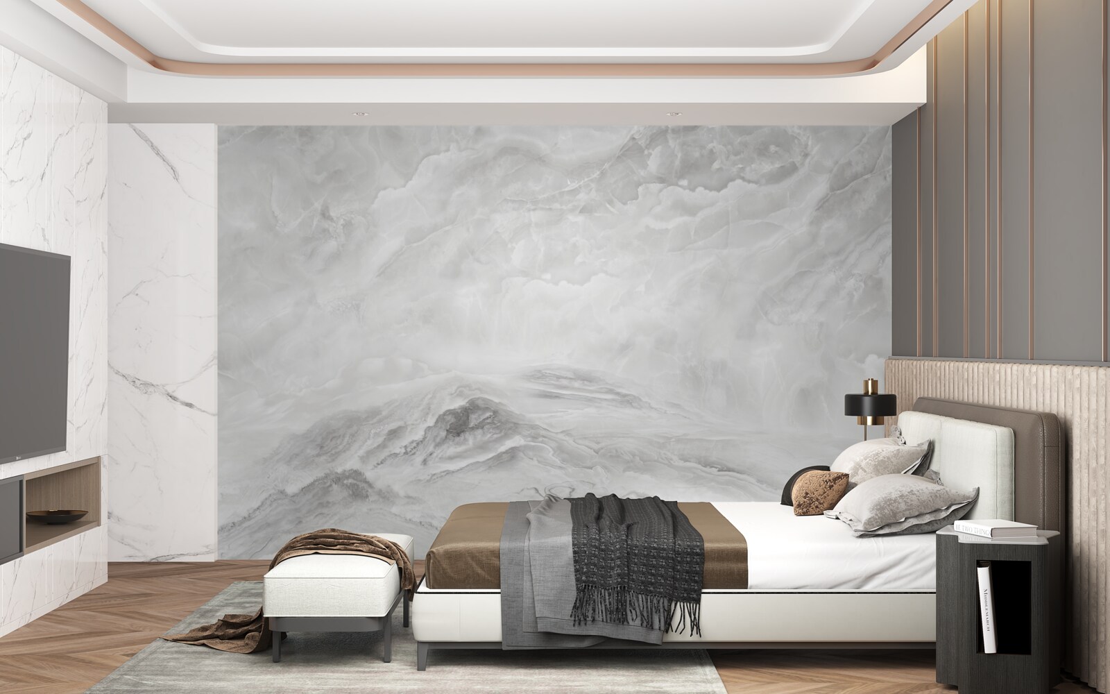 Fototapet fundal cu textură de marmură albă