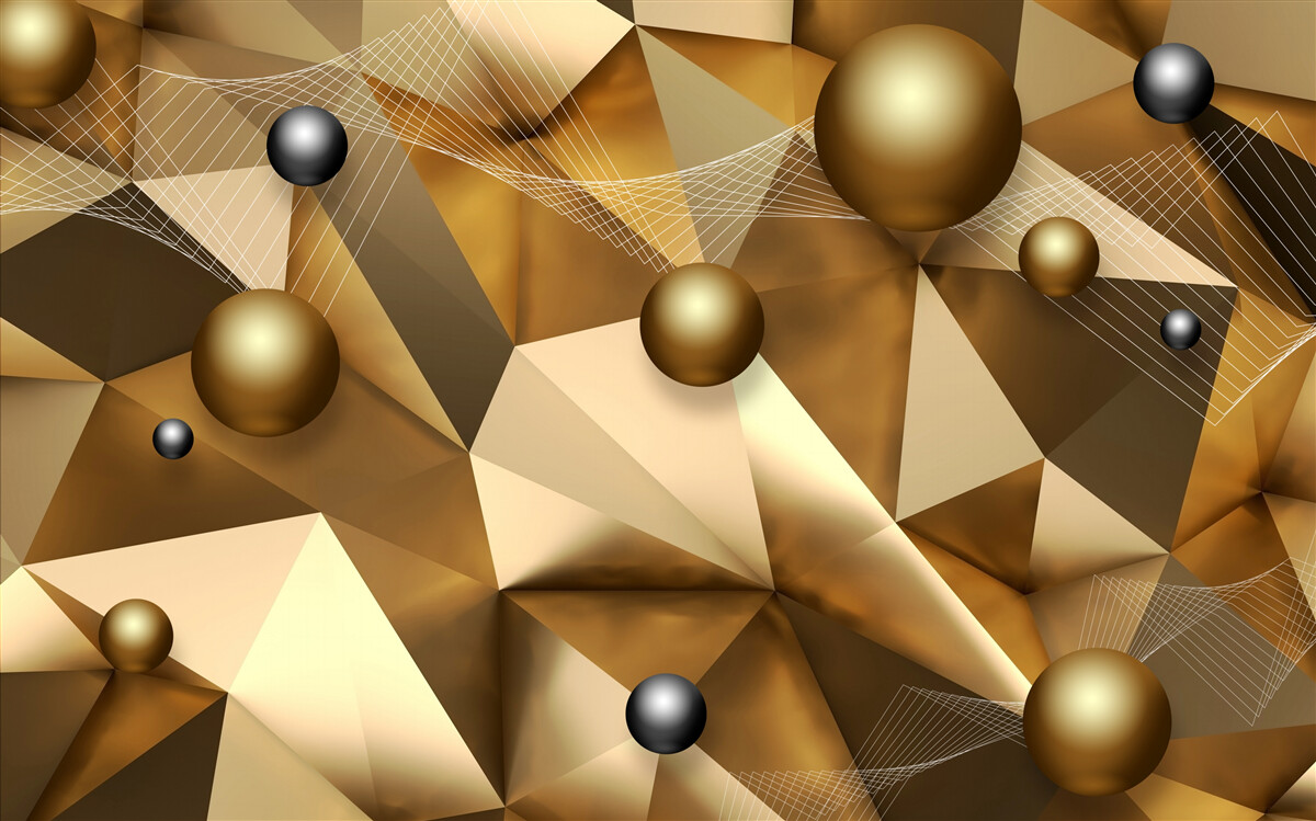 Fototapet sfere și forme geometrice