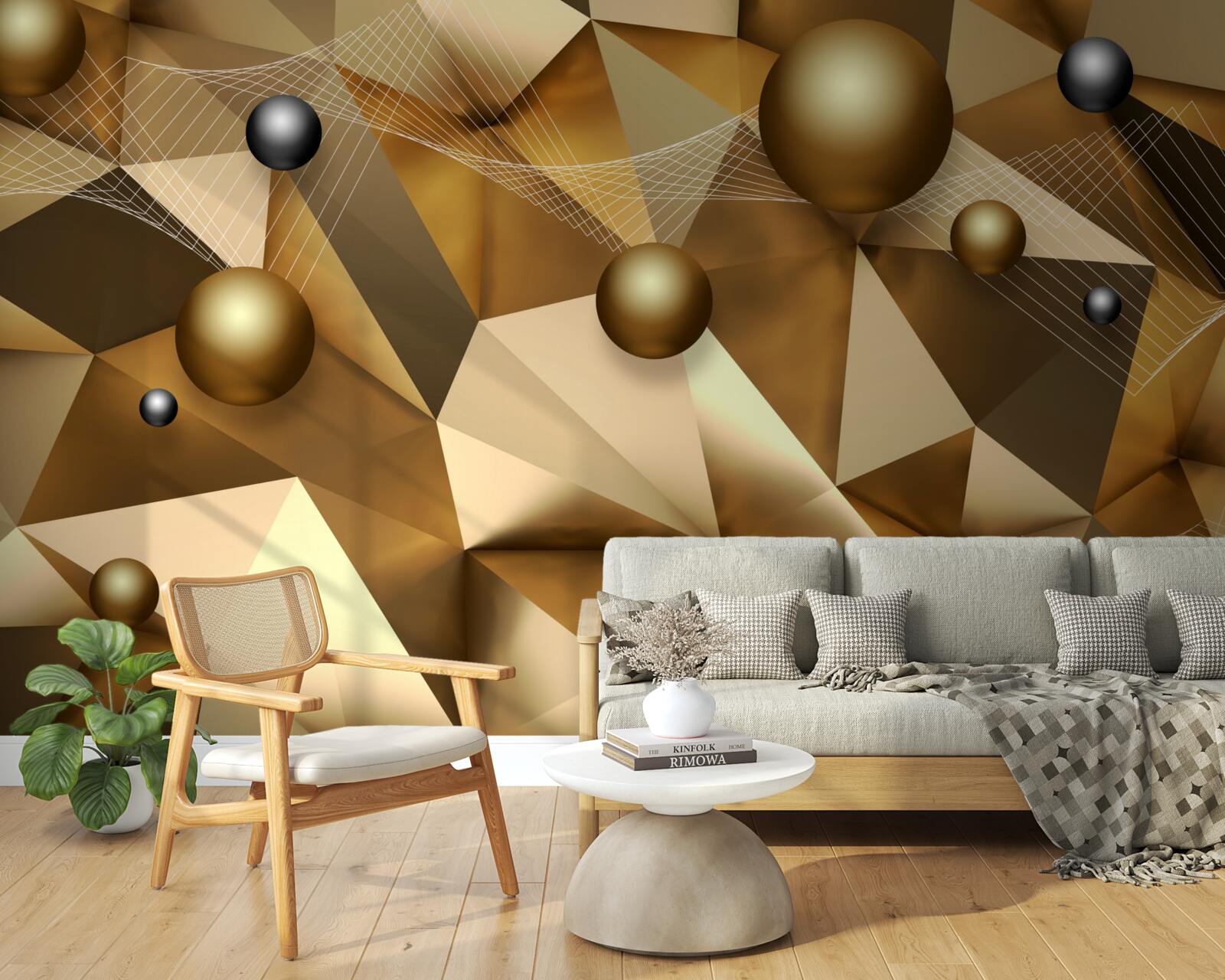 Fototapet sfere și forme geometrice