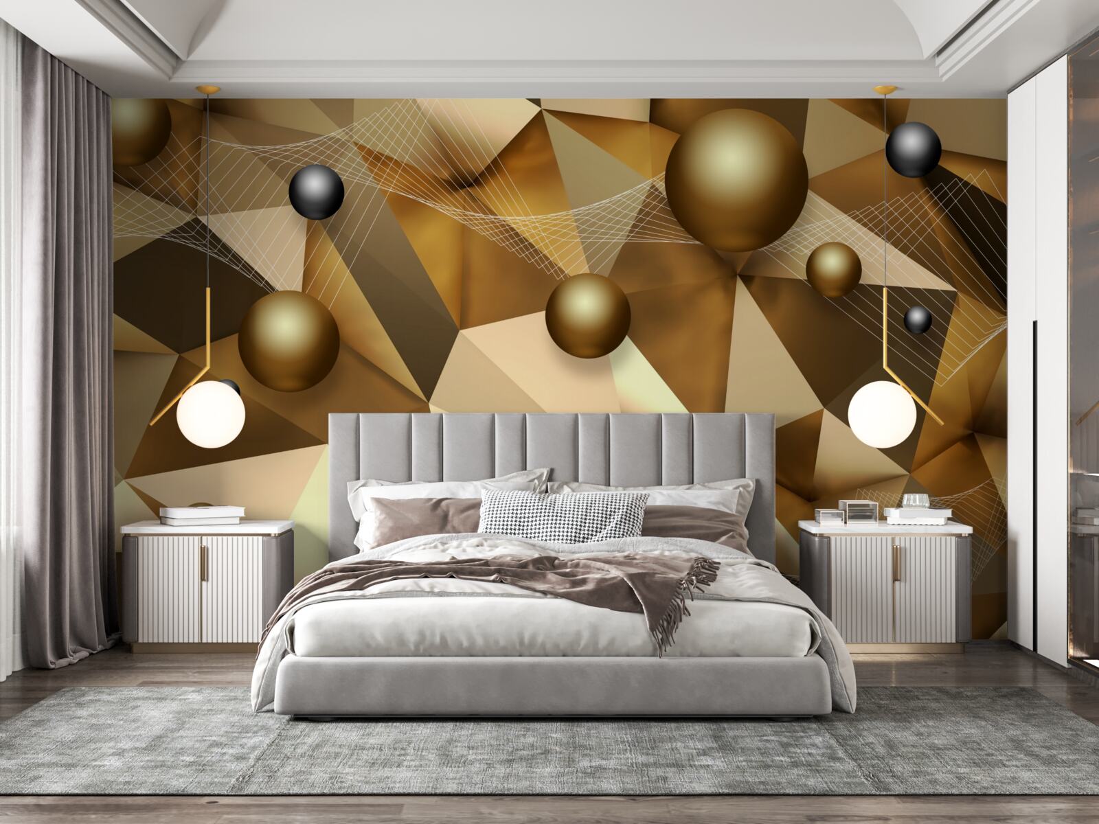 Fototapet sfere și forme geometrice