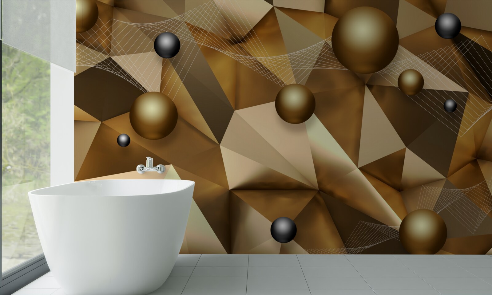 Fototapet sfere și forme geometrice