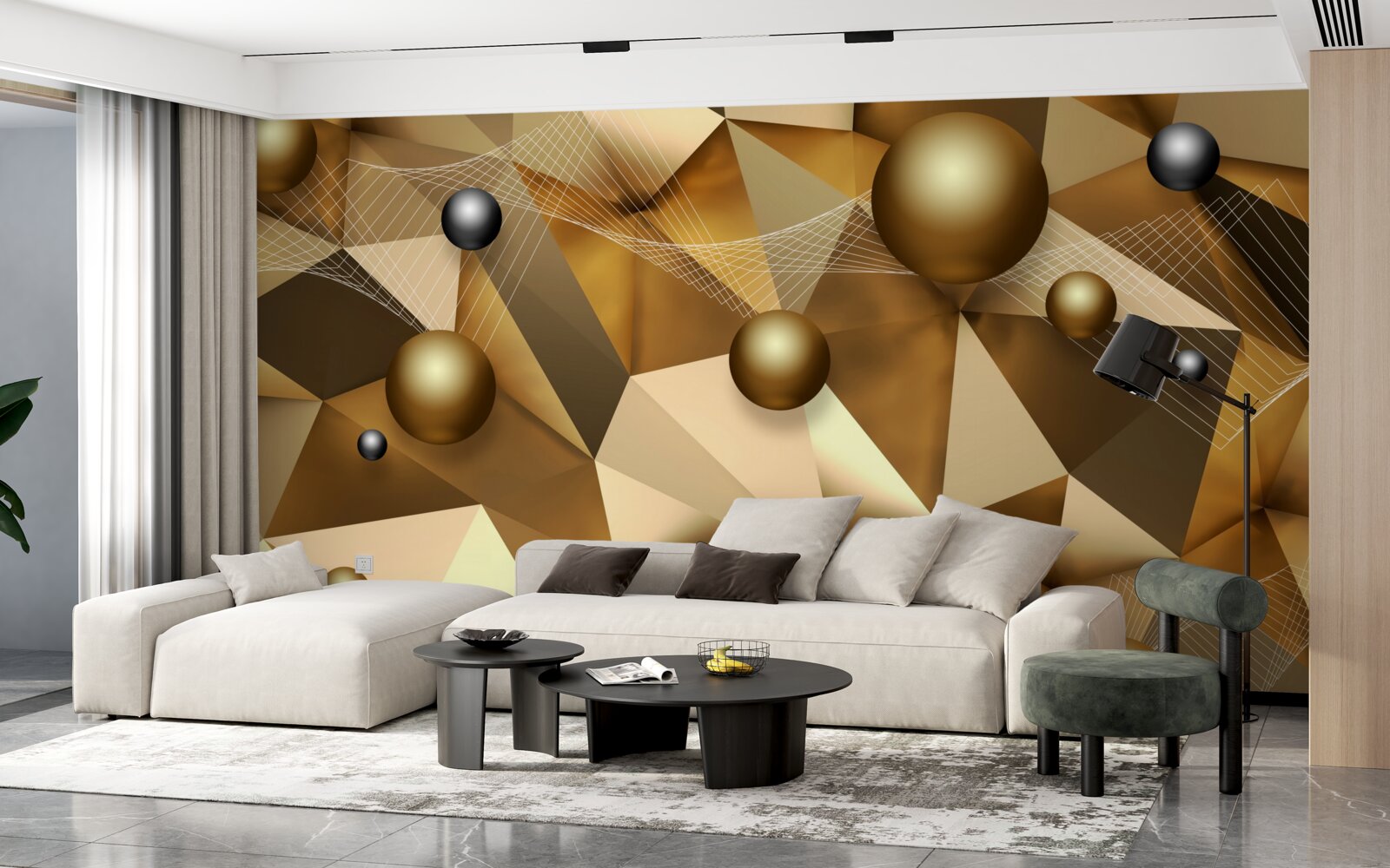 Fototapet sfere și forme geometrice