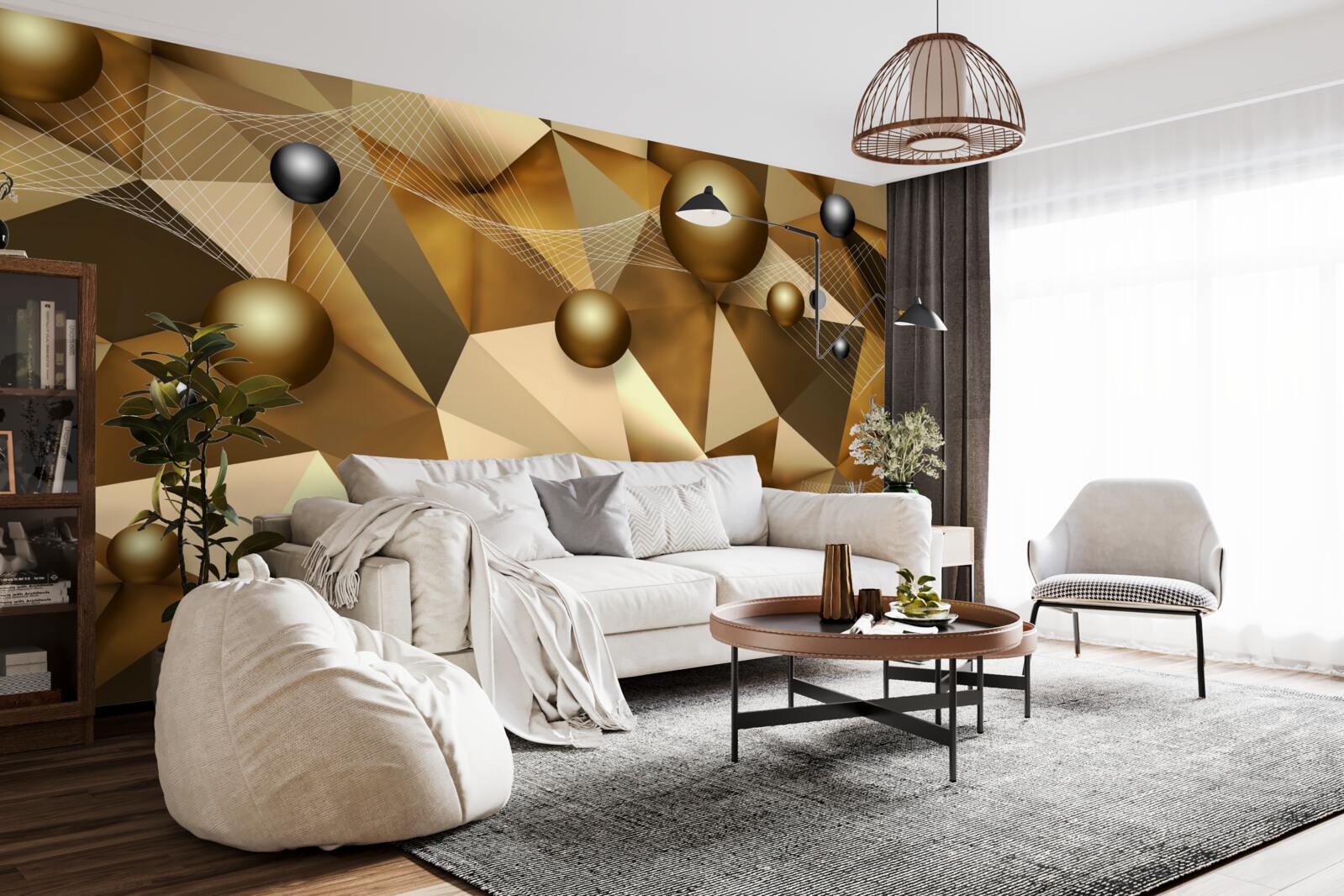 Fototapet sfere și forme geometrice