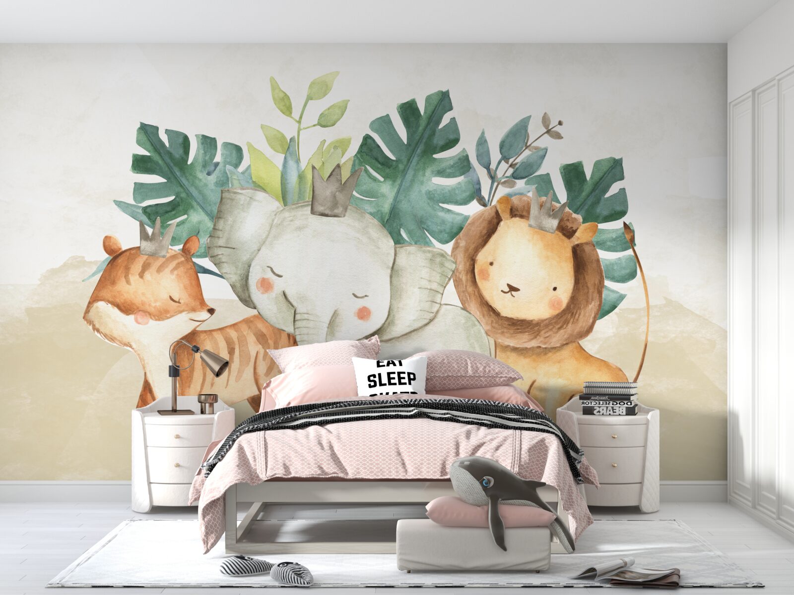 Fototapet animale alături de plante