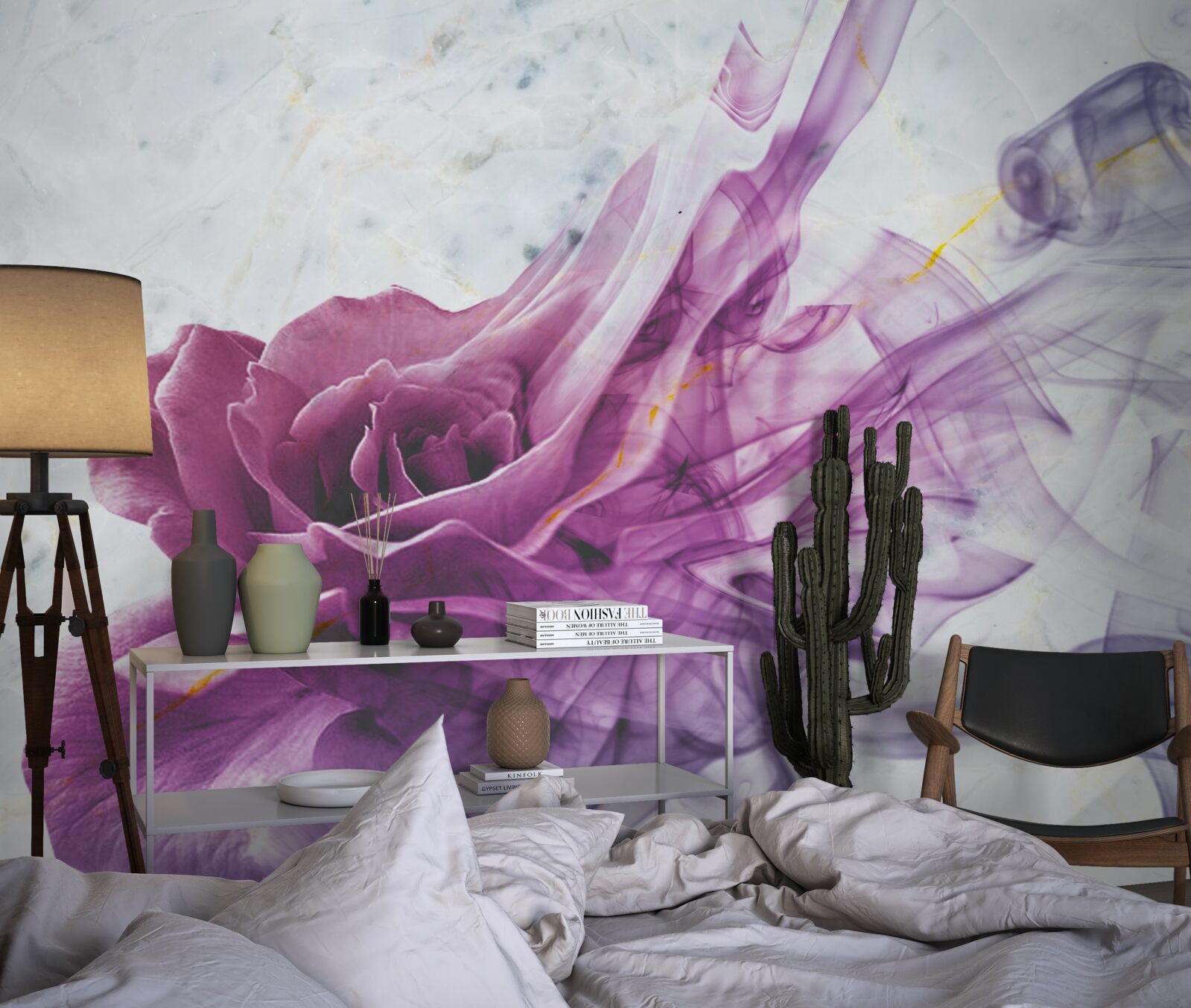 Fototapet ceață dintr-o floare violetă