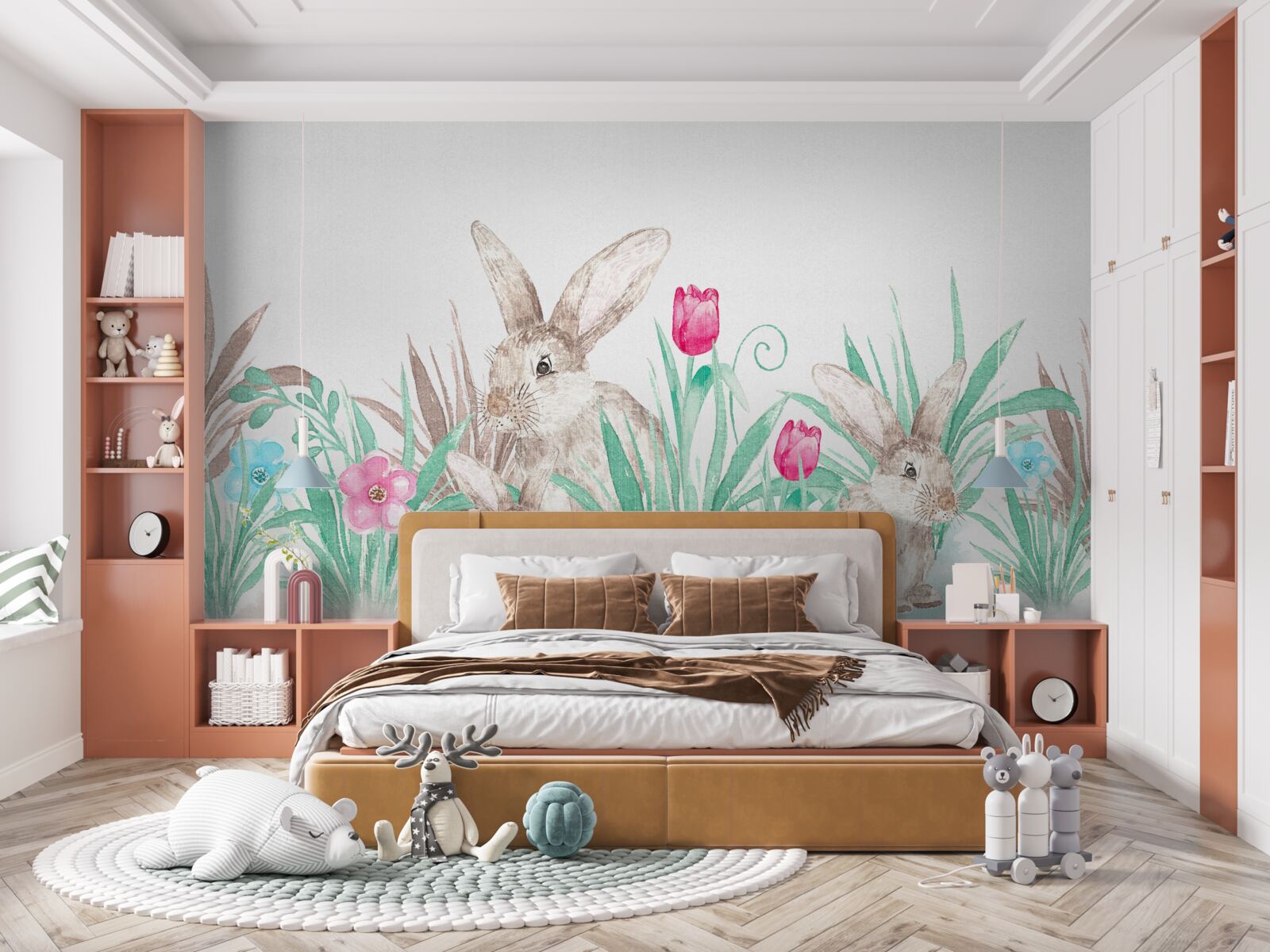 Fototapet familia hare