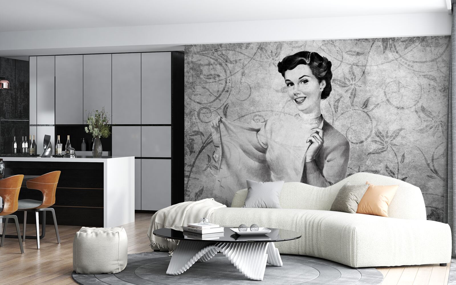 Fototapet fată cu un zâmbet