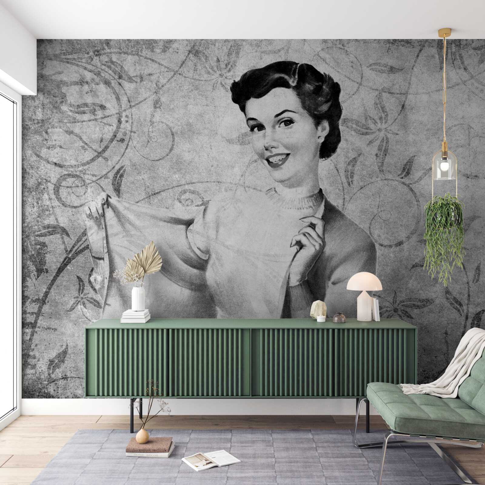 Fototapet fată cu un zâmbet