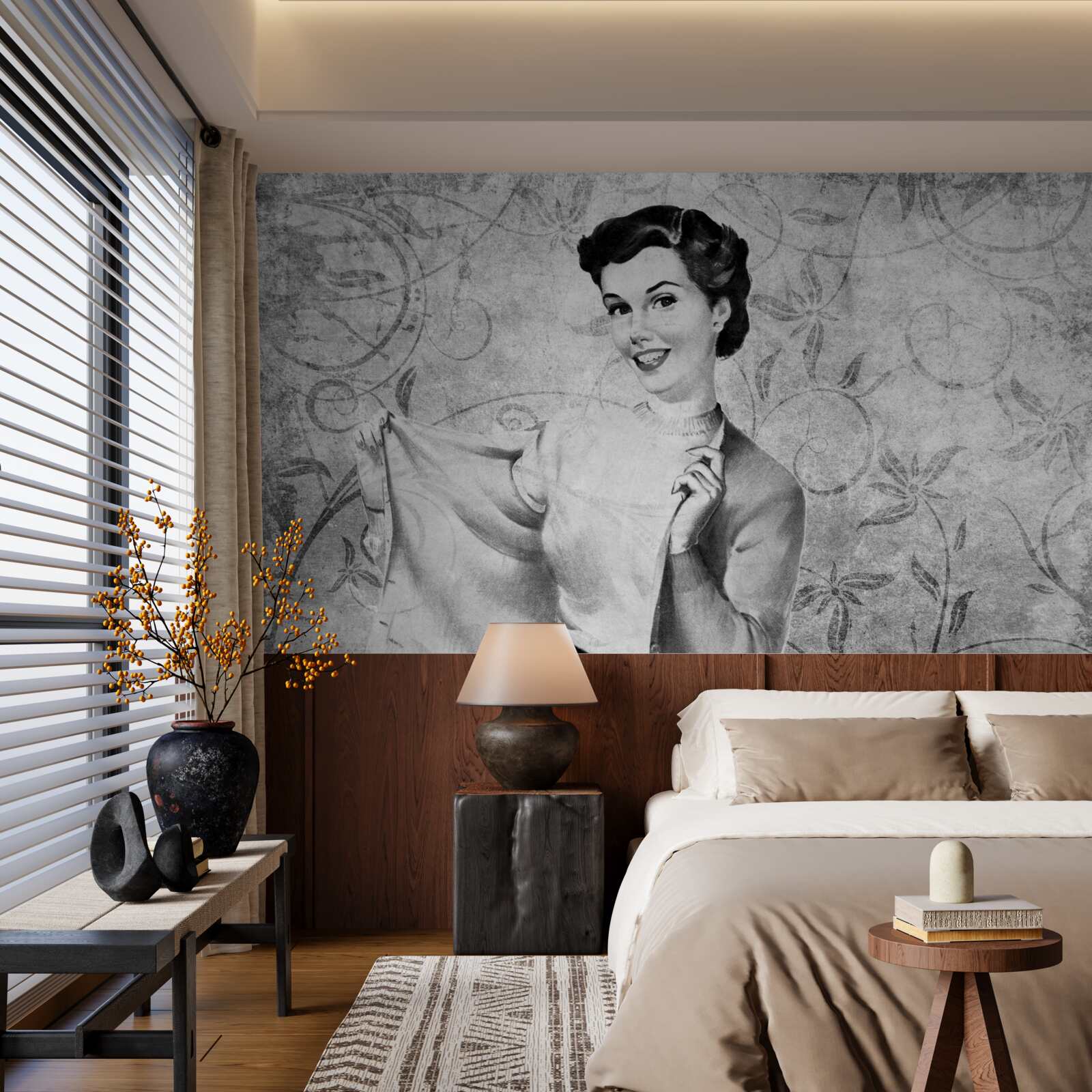 Fototapet fată cu un zâmbet