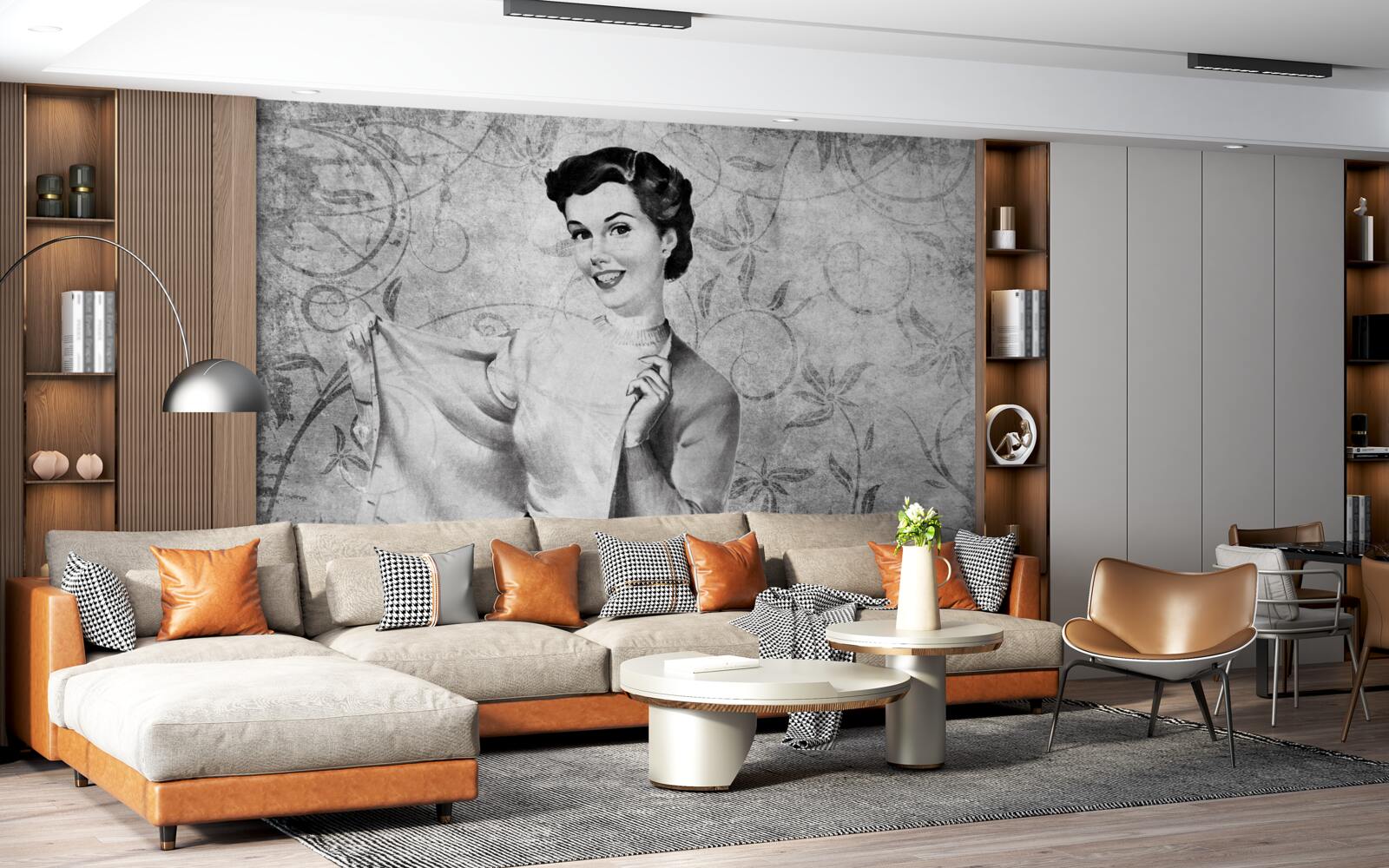 Fototapet fată cu un zâmbet