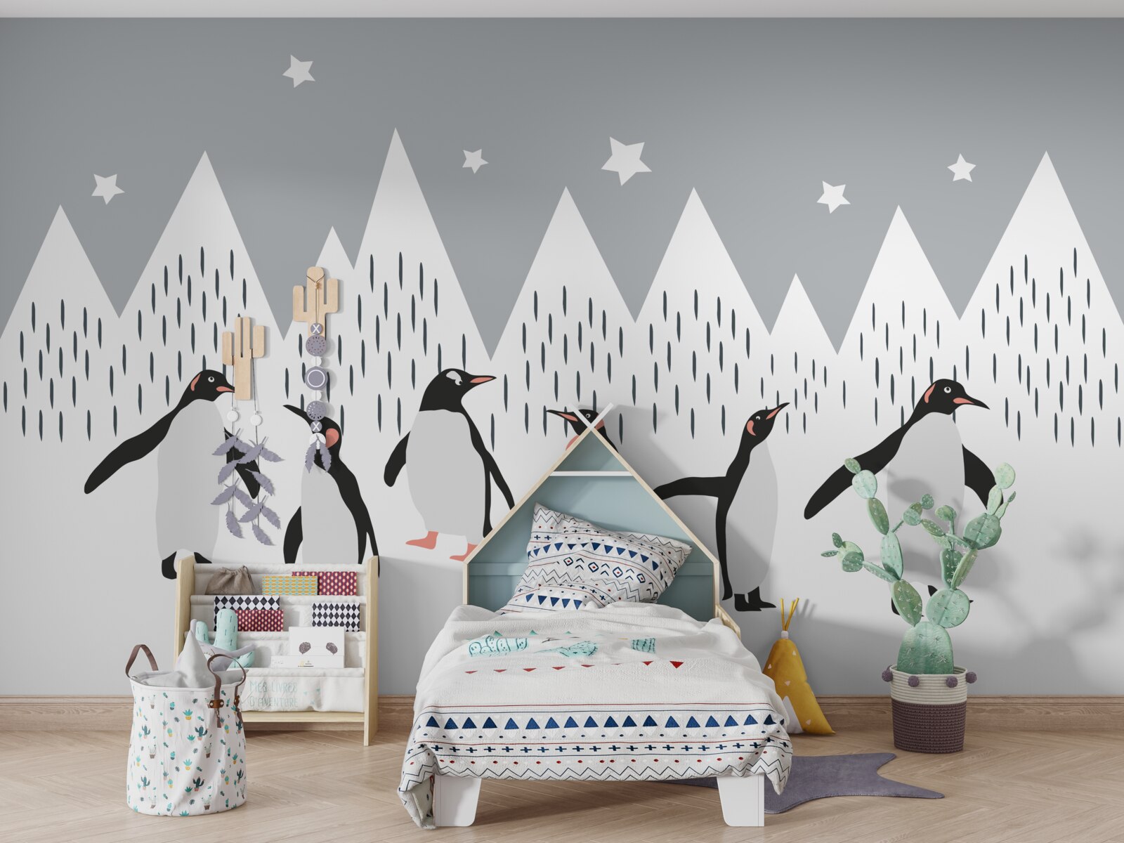 Fototapet pinguinii ies la o plimbare